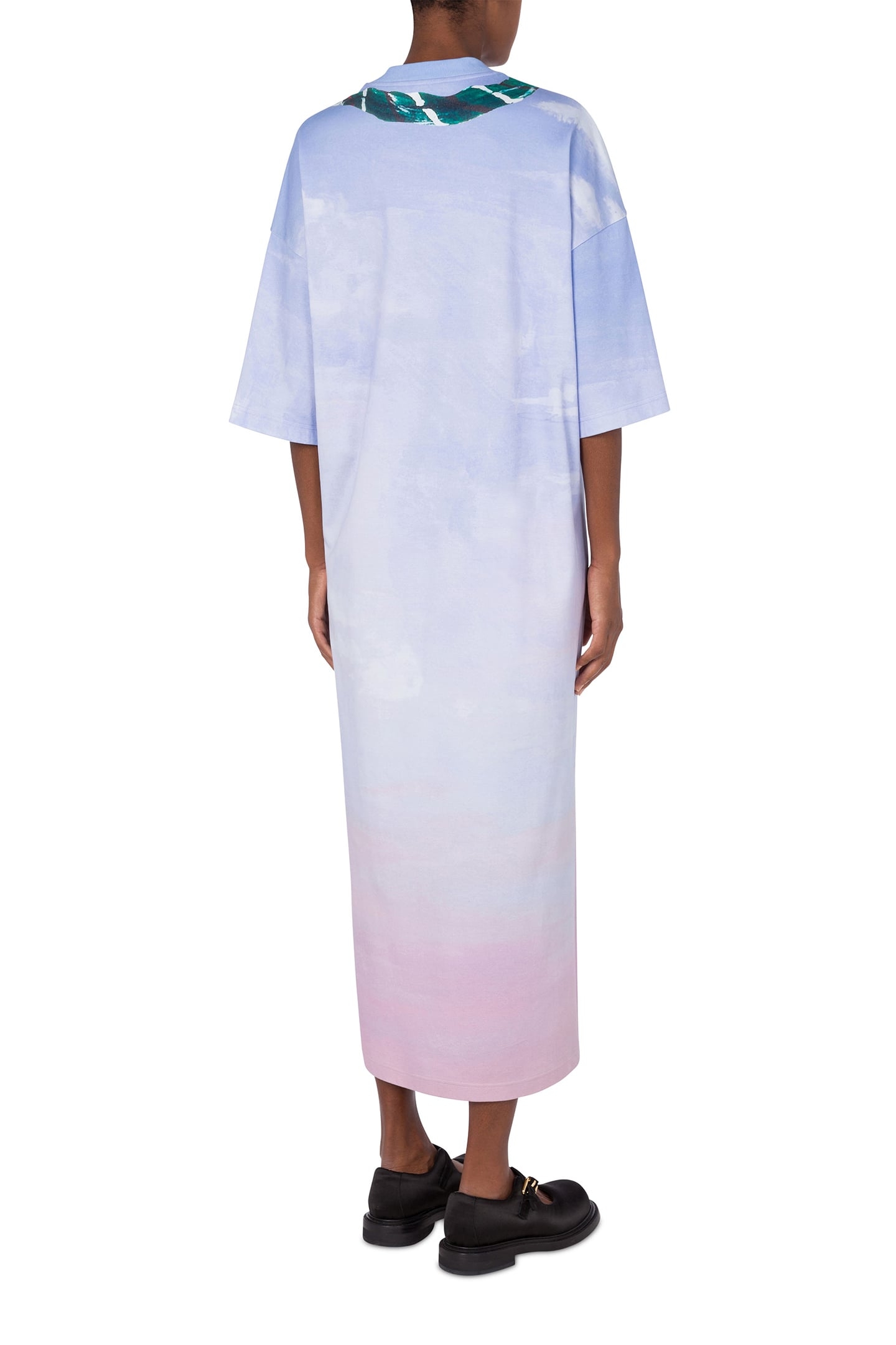 COTTON INTERLOCK DRESS IN THE CLOUD BLUE 2