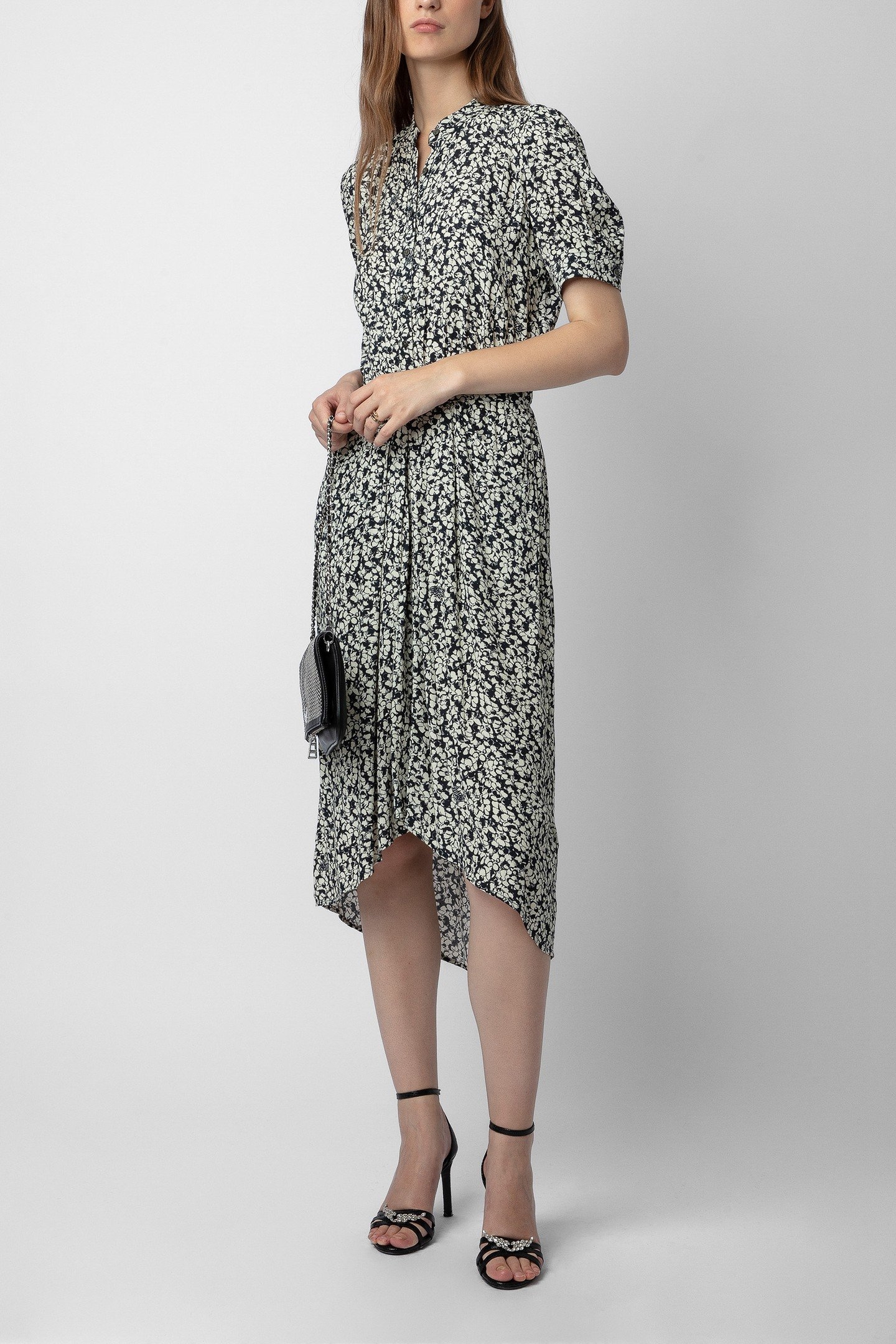 RIMA CREPE BICO FLOWERS DRESS VANILLE 1