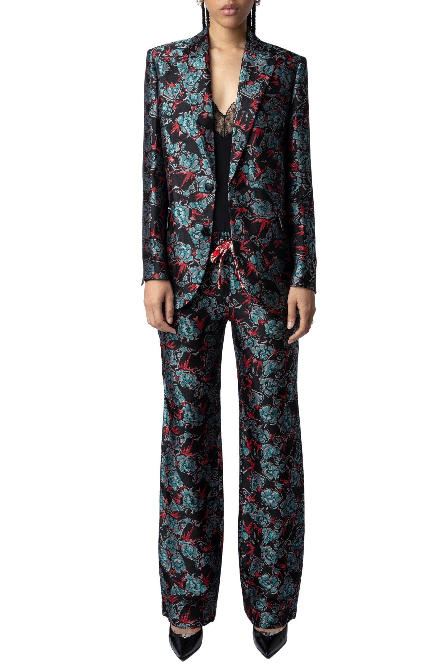 POMY JACQUARD THUNDER PANTS NOIR 1