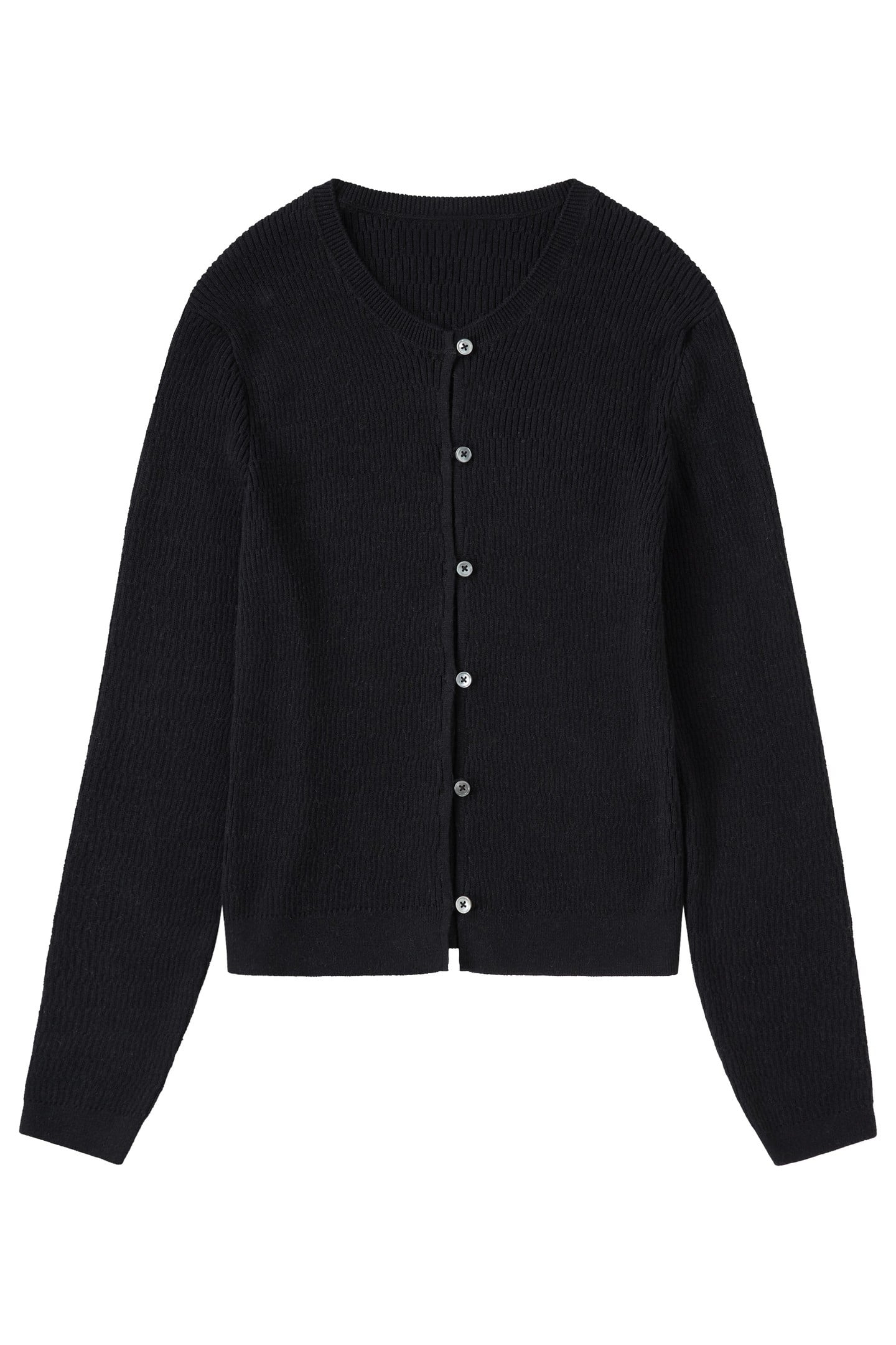 CROPPED CARDIGAN LONG SLEEVE KNITS BLACK 5