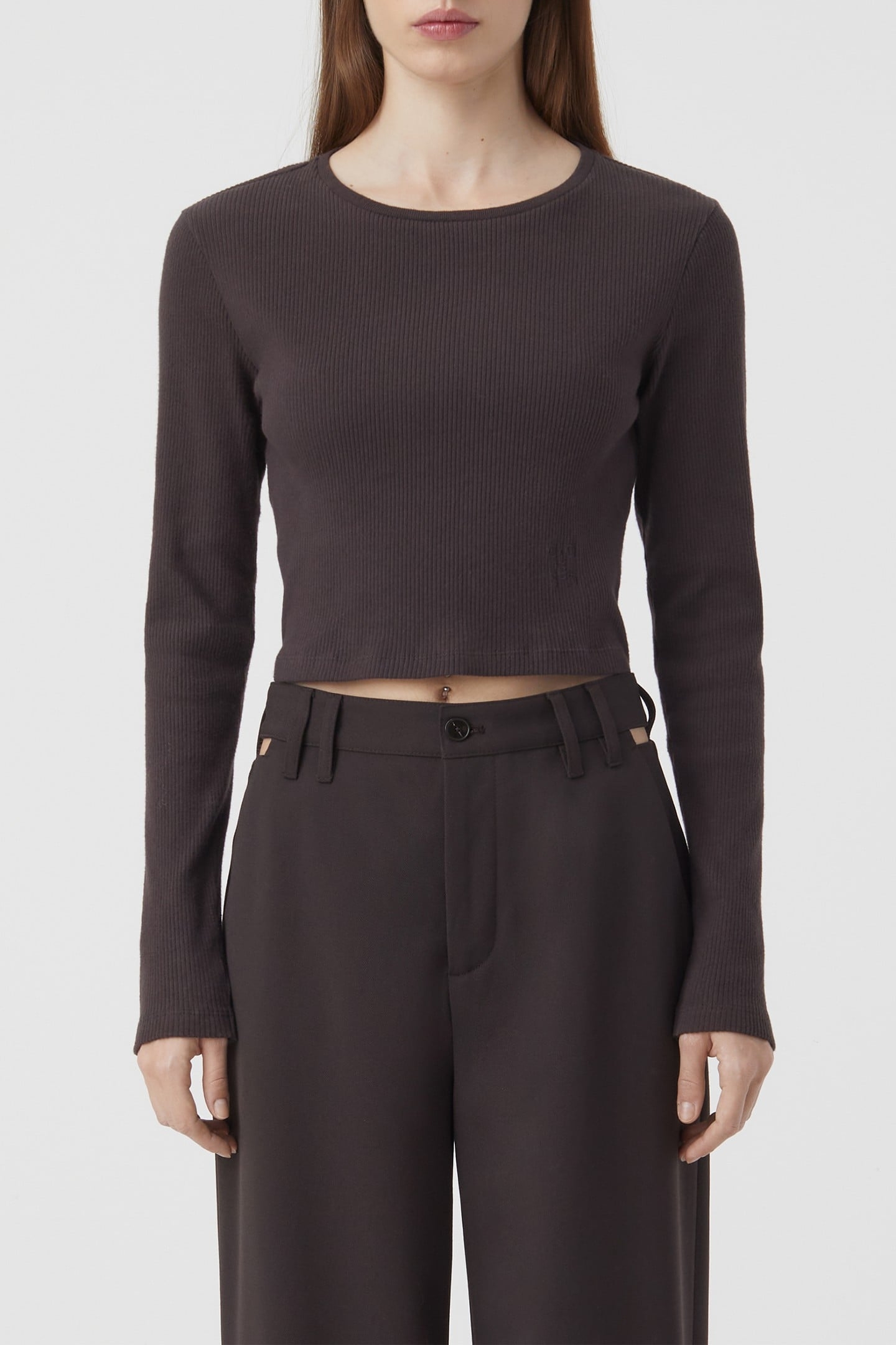 CROPPED LONGSLEEVE T-SHIRTS MOCHA 5