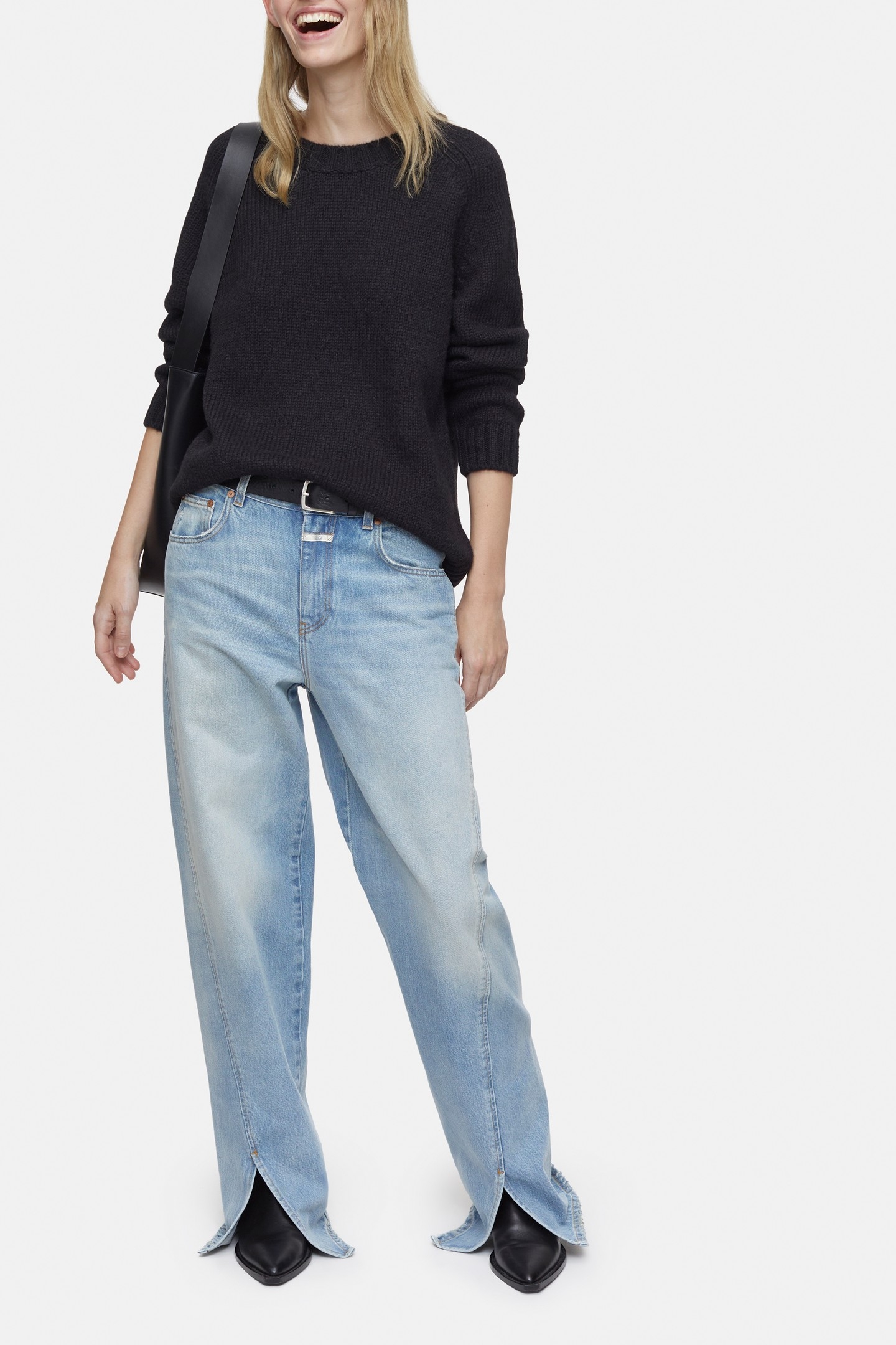 CREW NECK LONG SLEEVES KNITS BLACK 3