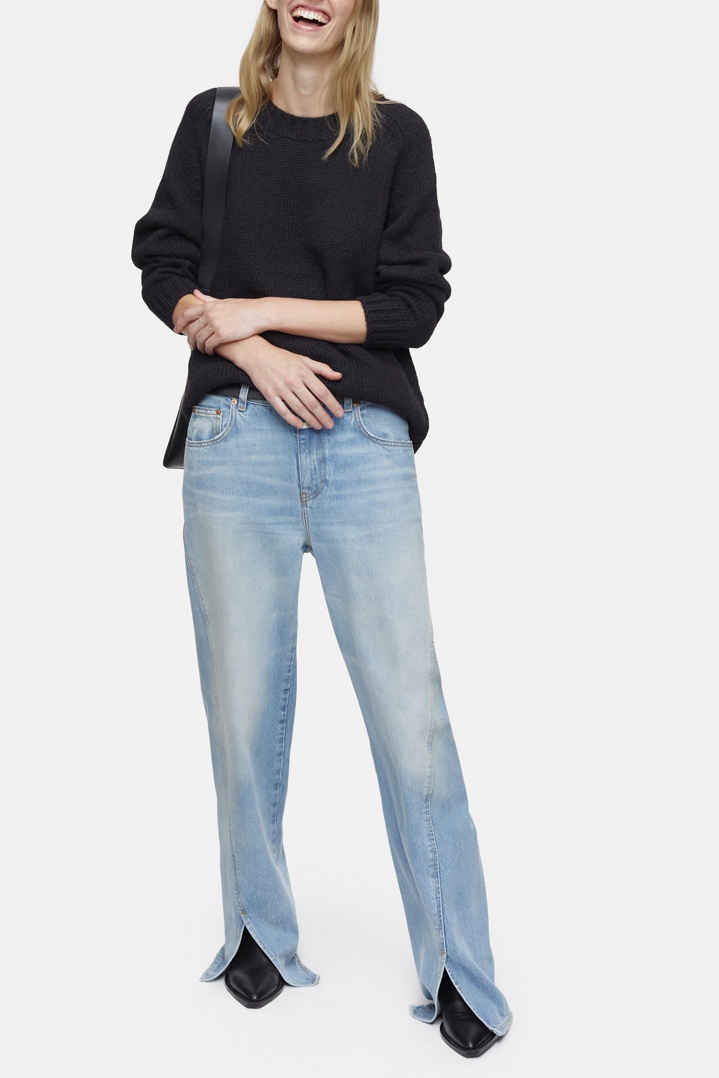 CREW NECK LONG SLEEVES KNITS BLACK 4