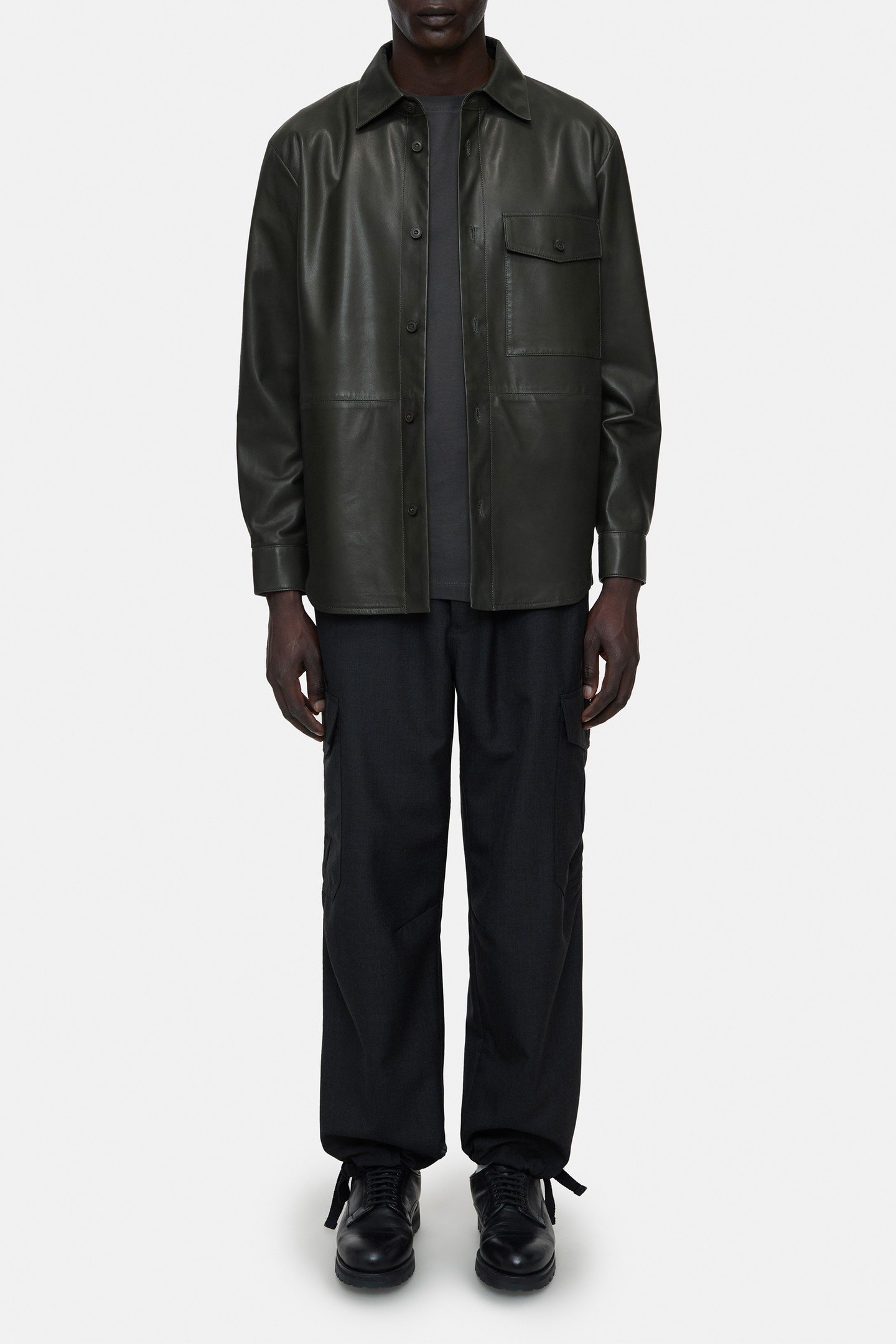 RELAXED UTILITY SHIRT & BLOUSES TAPENADE GREY 2