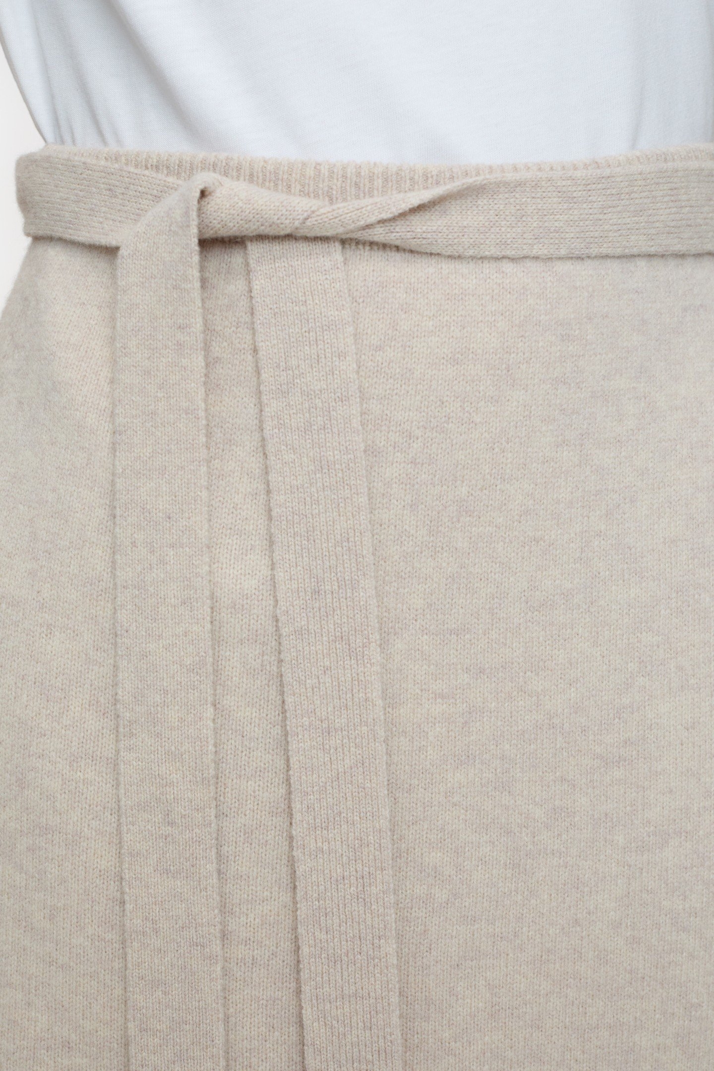 WOOL WRAP SKIRT PEARL BEIGE 3