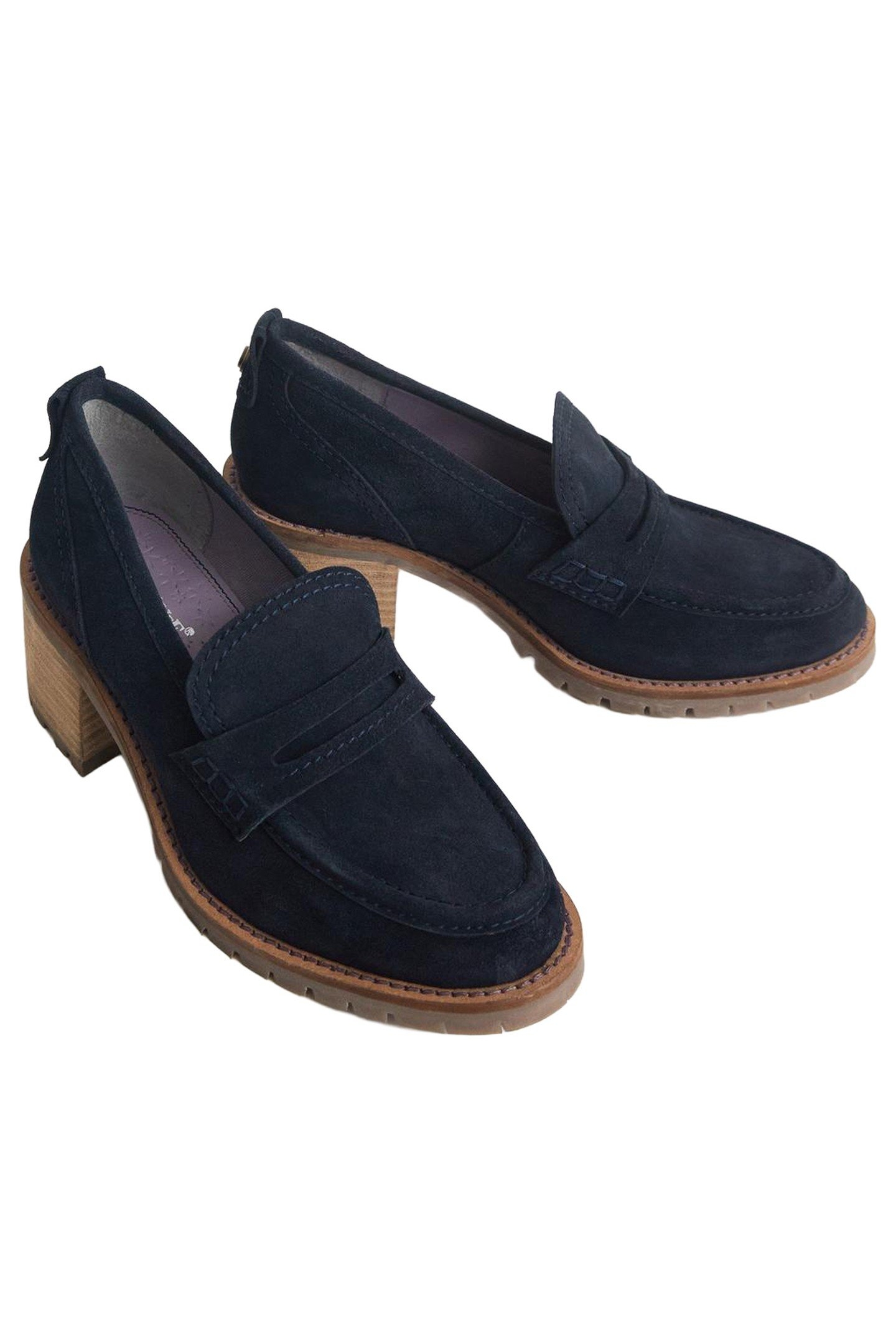 GIGI HEELED LOAFER NAVY 4