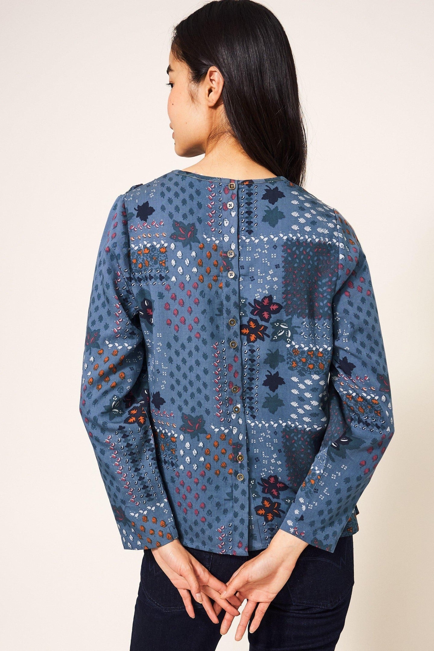 PIPER TENCEL TOP BLUE MULTI 2