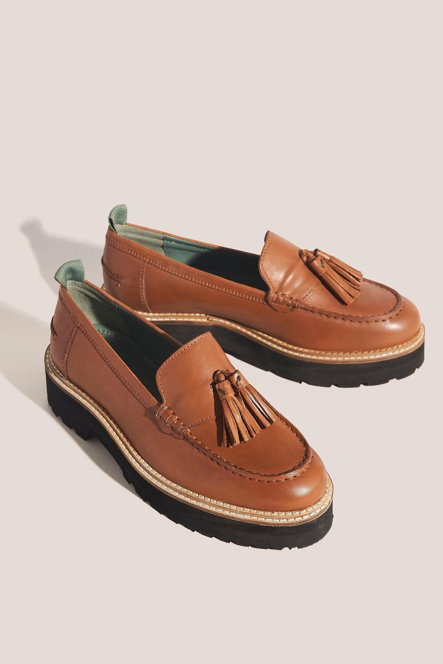CHUNKY LEATHER LOAFER TAN MULTI 2