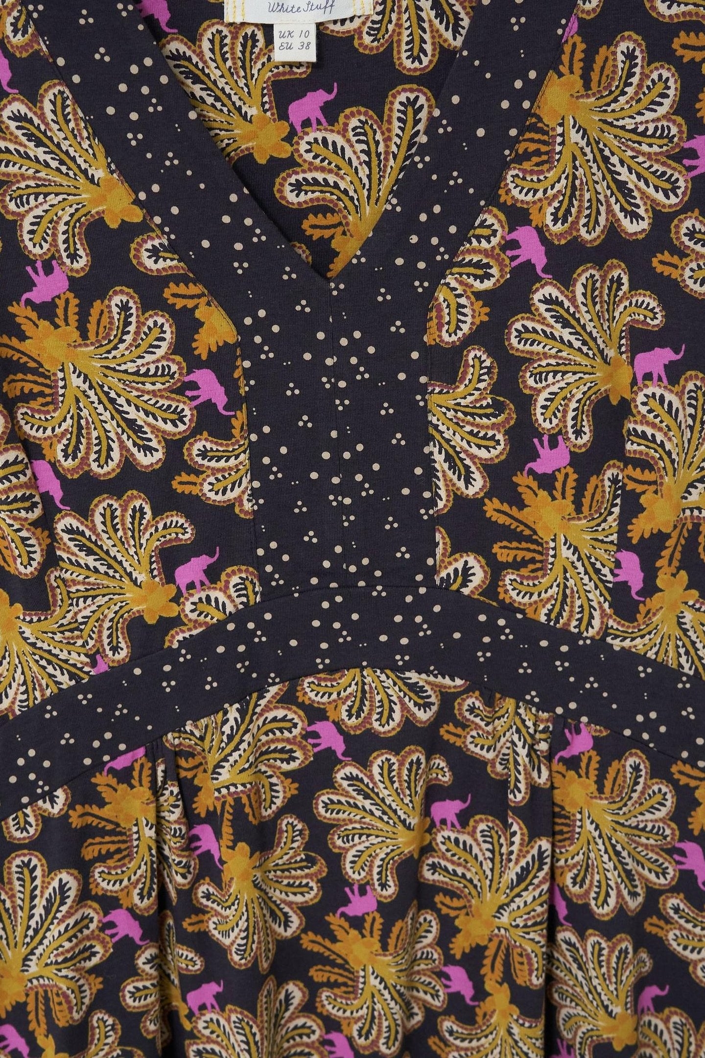 ESME JERSEY MIDI DRESS BLACK MULTI 4