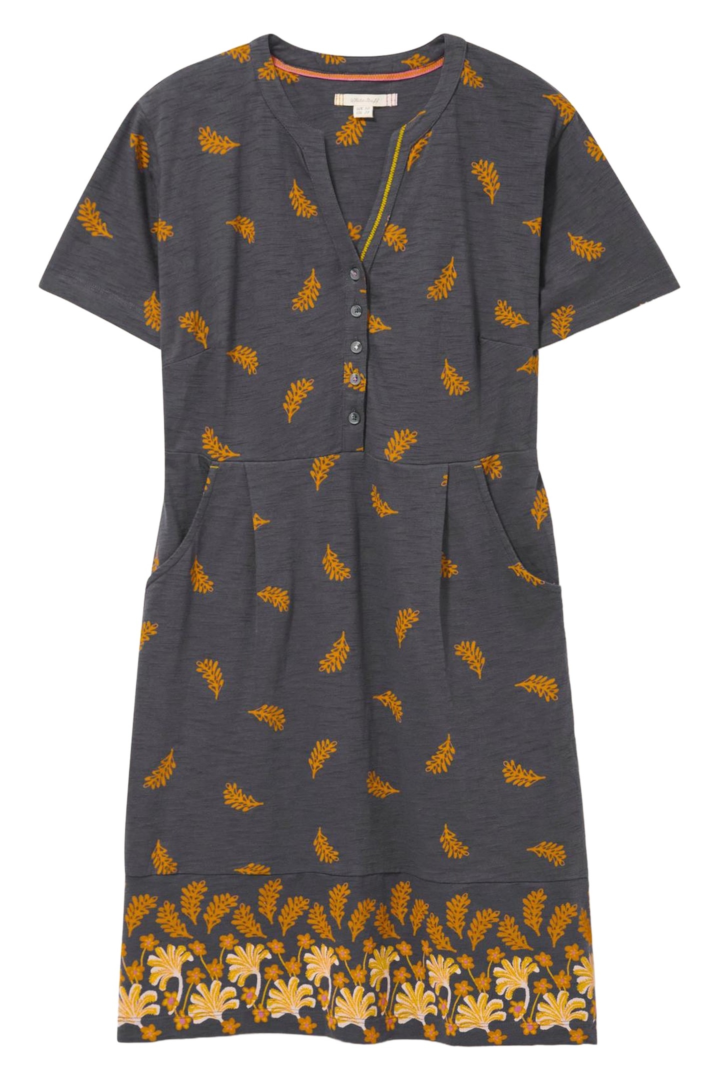 TAMMY COTTON JERSEY DRESS GREY MULTI 3