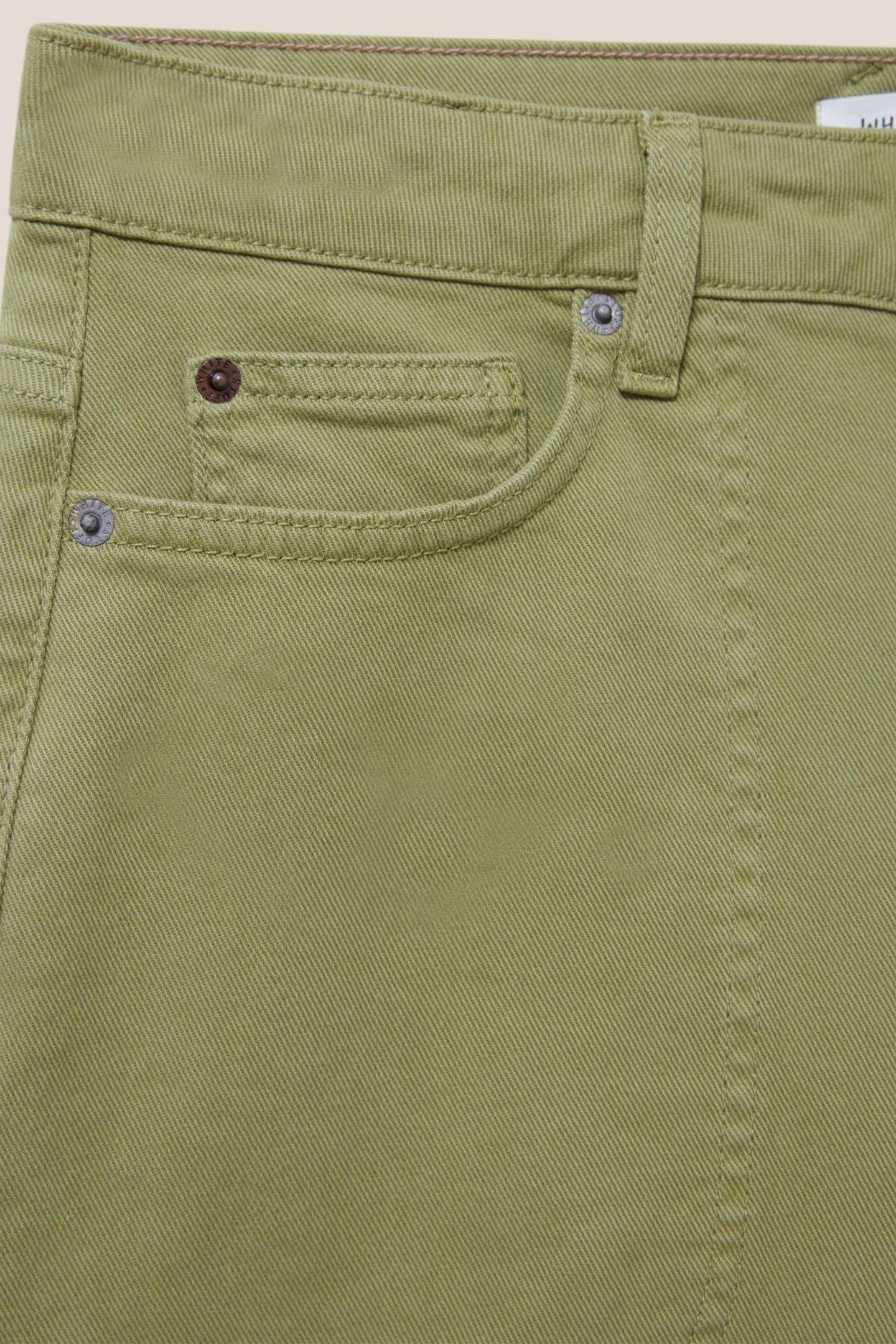 TIA WIDE LEG CROPPED JEAN MID GREEN 4