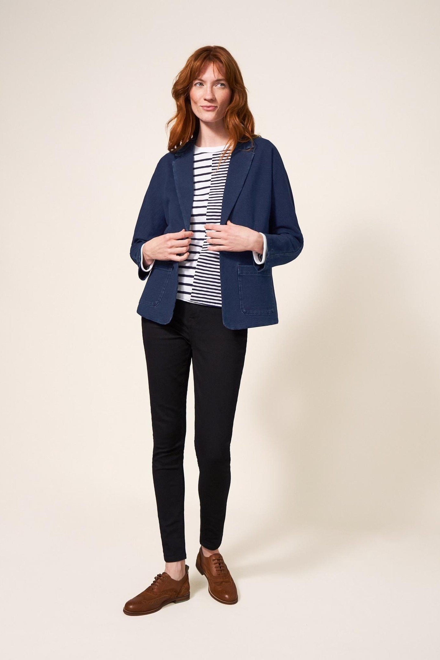 DAPHNE JERSEY BLAZER DARK DENIM 1