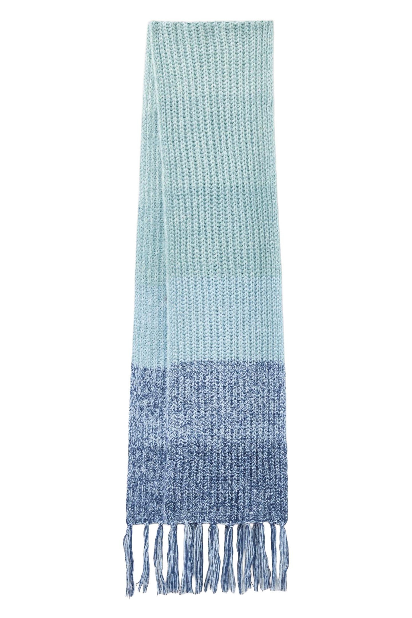 KNITTED OMBRE SCARF BLUE MULTI 2