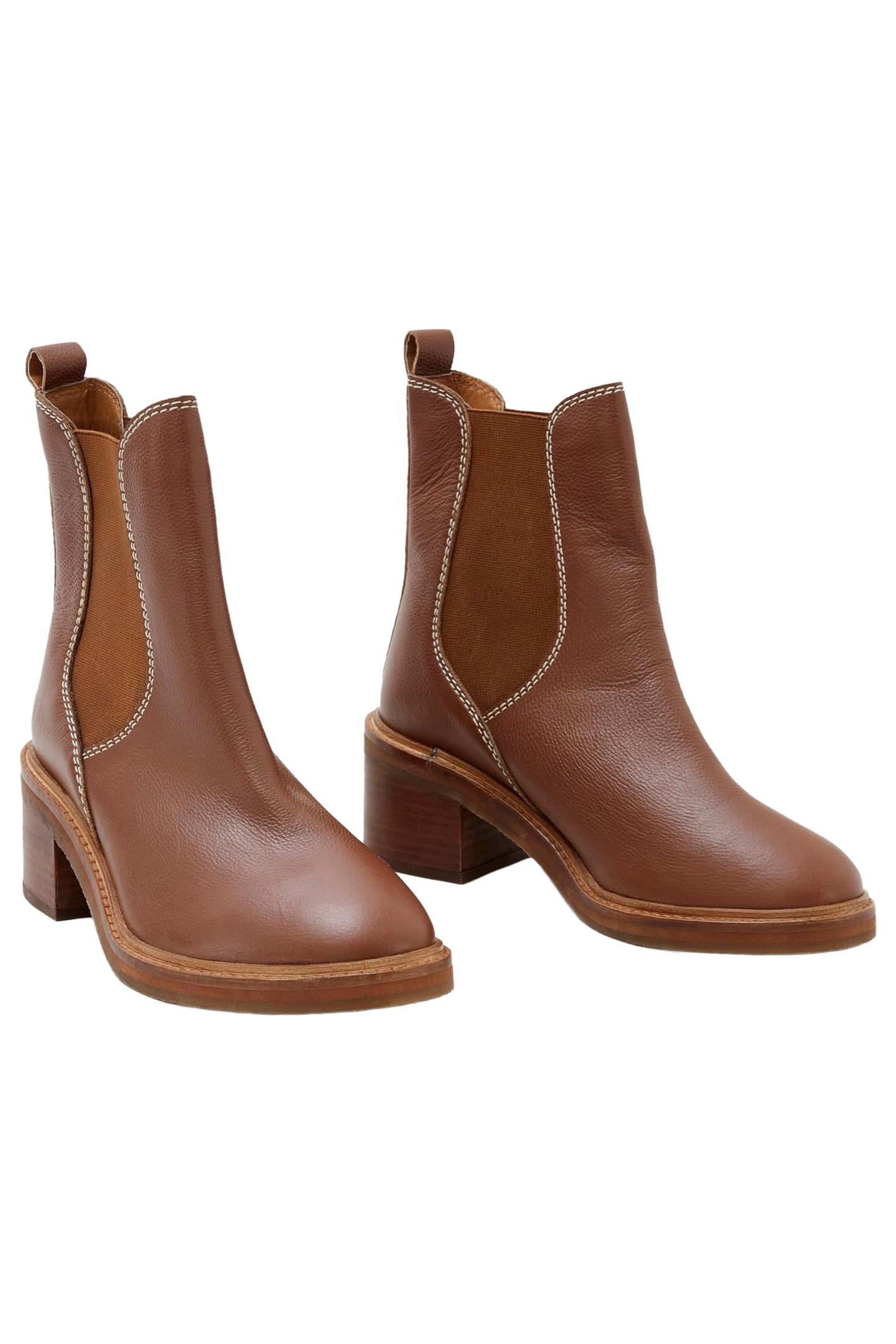 CONNIE LEATHER CHELSEA BOOT MID TAN 2