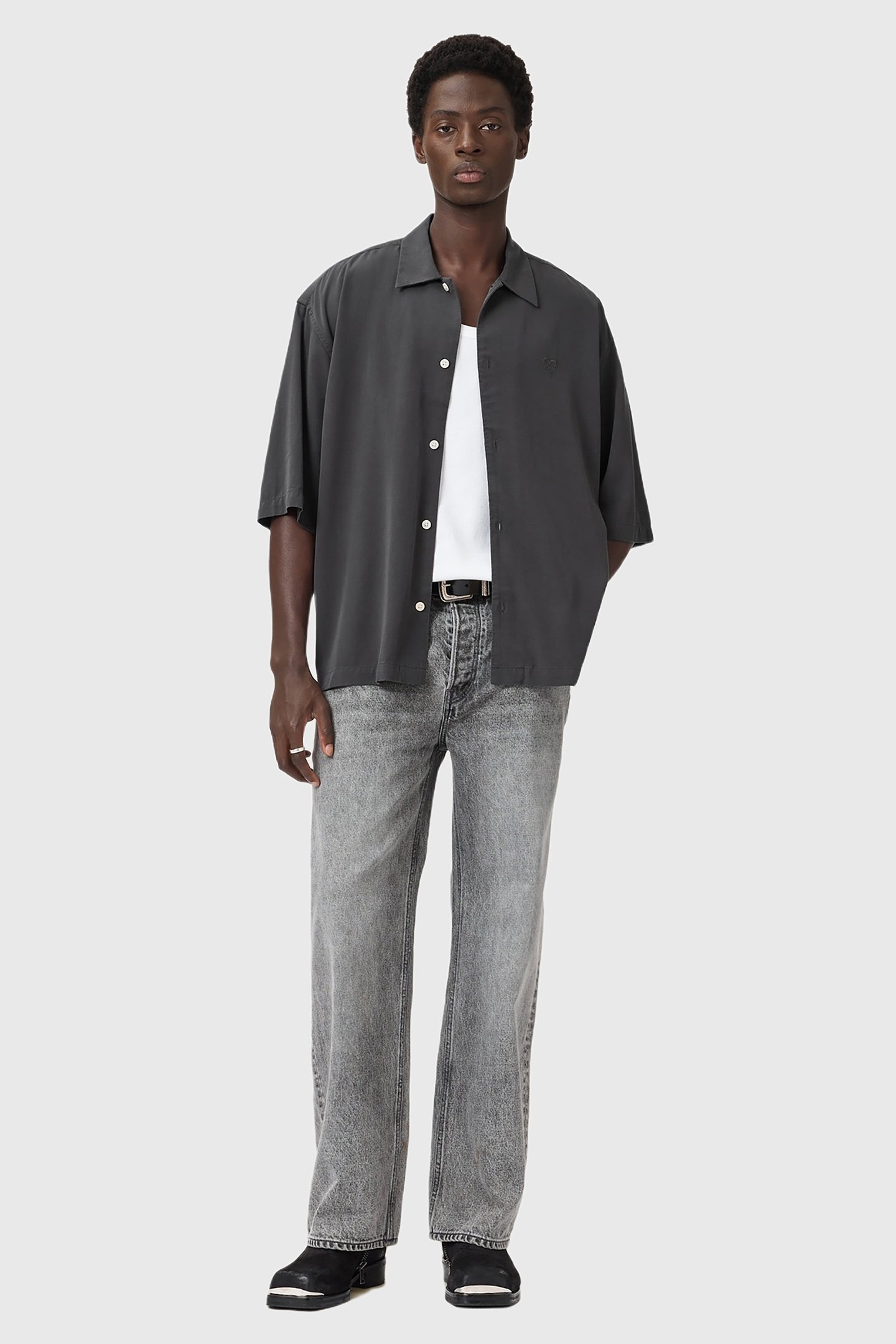 RIALTO SS SHIRT RAVEN GREY 3