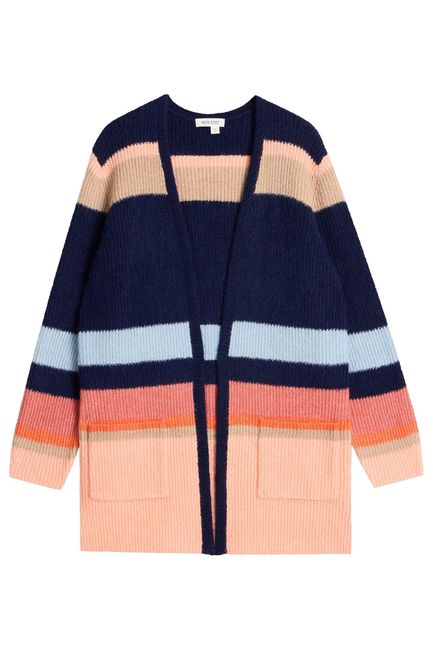 EMMIE LONGLINE CARDI NAVY MULTI 1