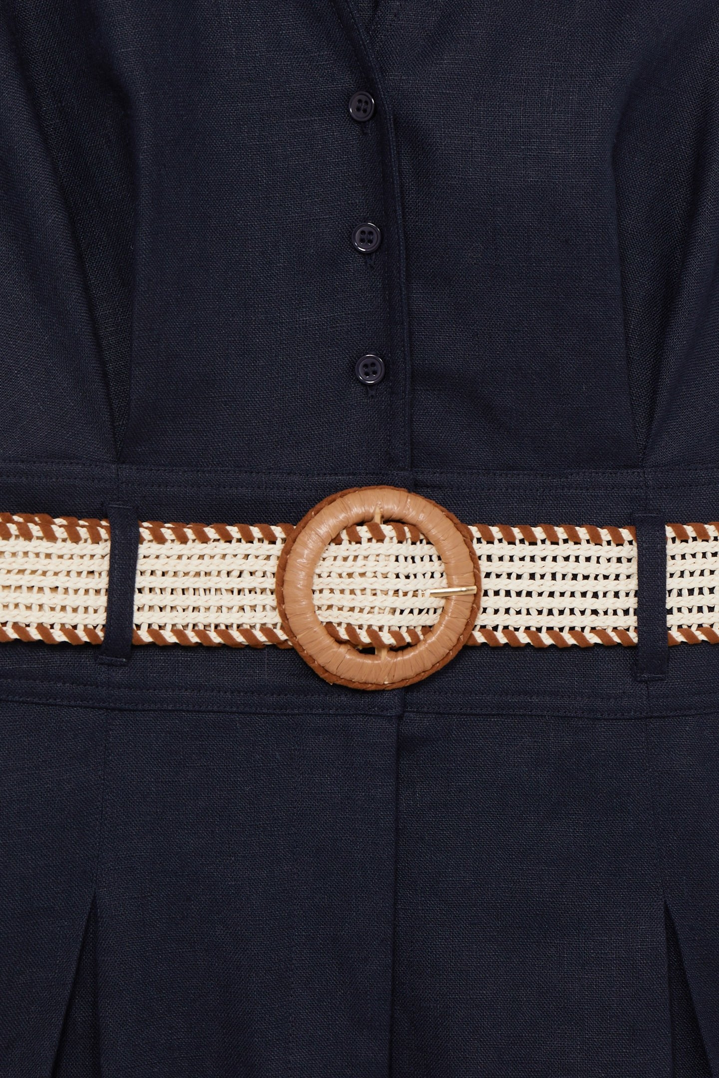 LINEN PLAYSUIT NAVY 6