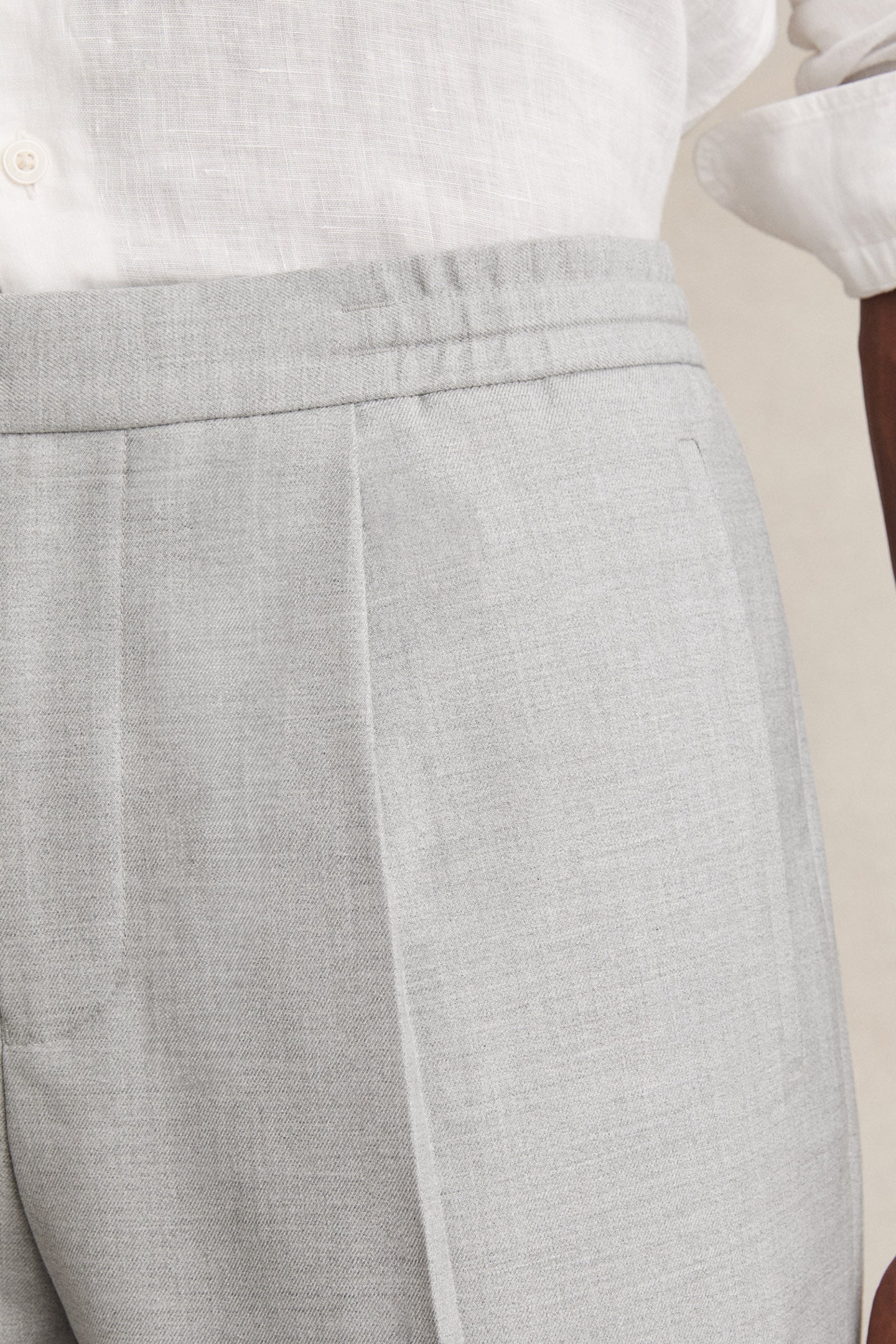 RELAXED DRAWSTRING SHORTS SOFT GREY 5