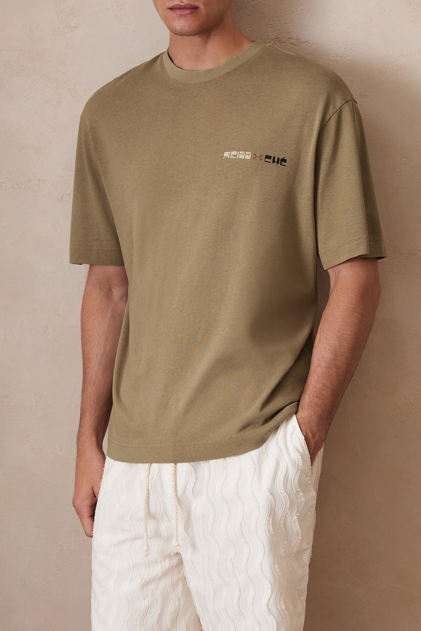 SS WASHED SUNSET PRINTED TSHIRT SAGE GREEN 1