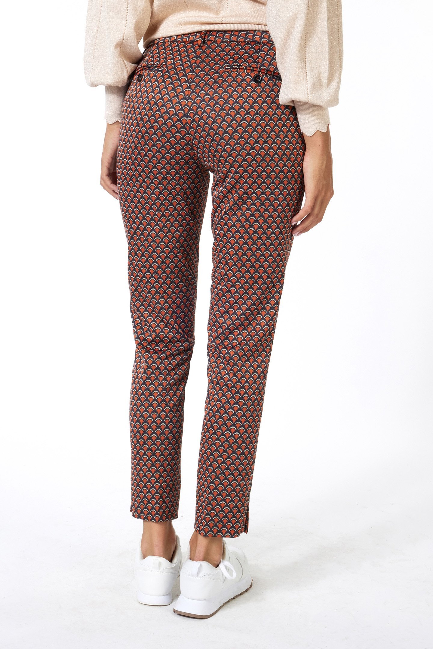 TROUSERS CHINO SCALLOPED PRINT PRINT 4