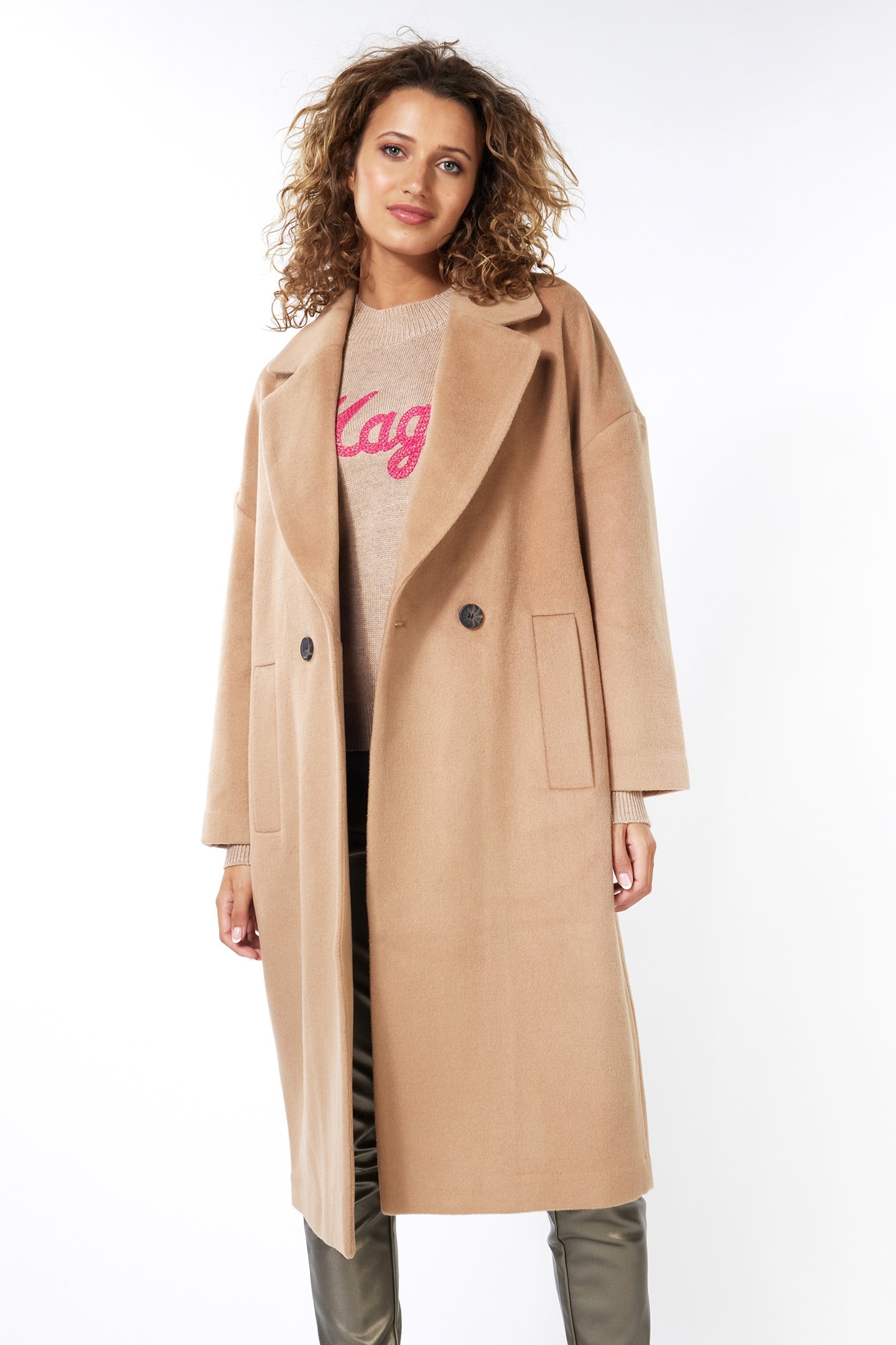 COAT LONG OVERSIZED CAMEL 1