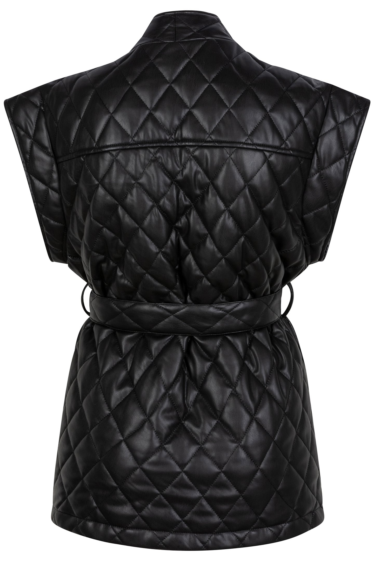 GILET PADDED PU BLACK 6