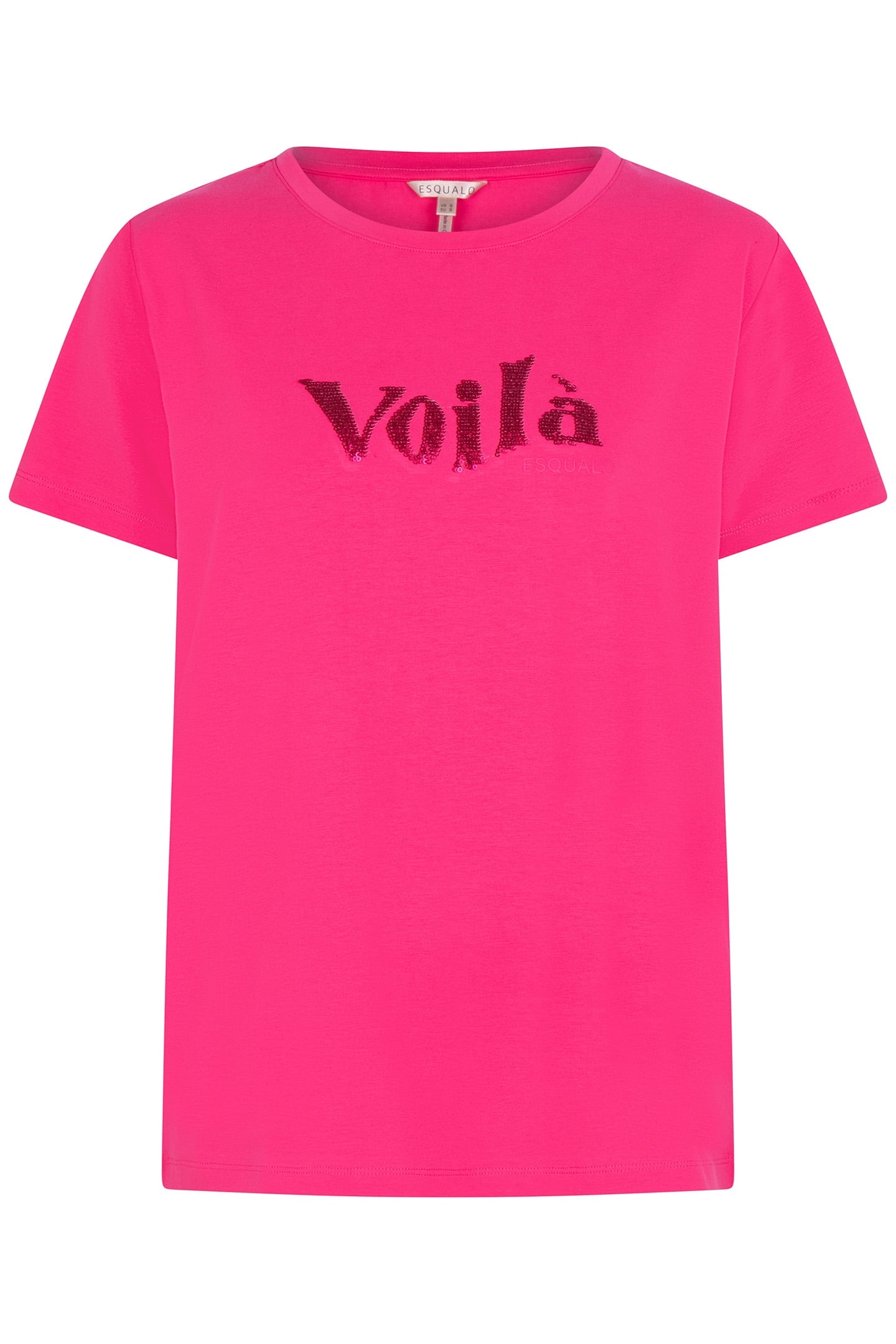 T-SHIRT VOILA SEQUINS FUCHSIA 3