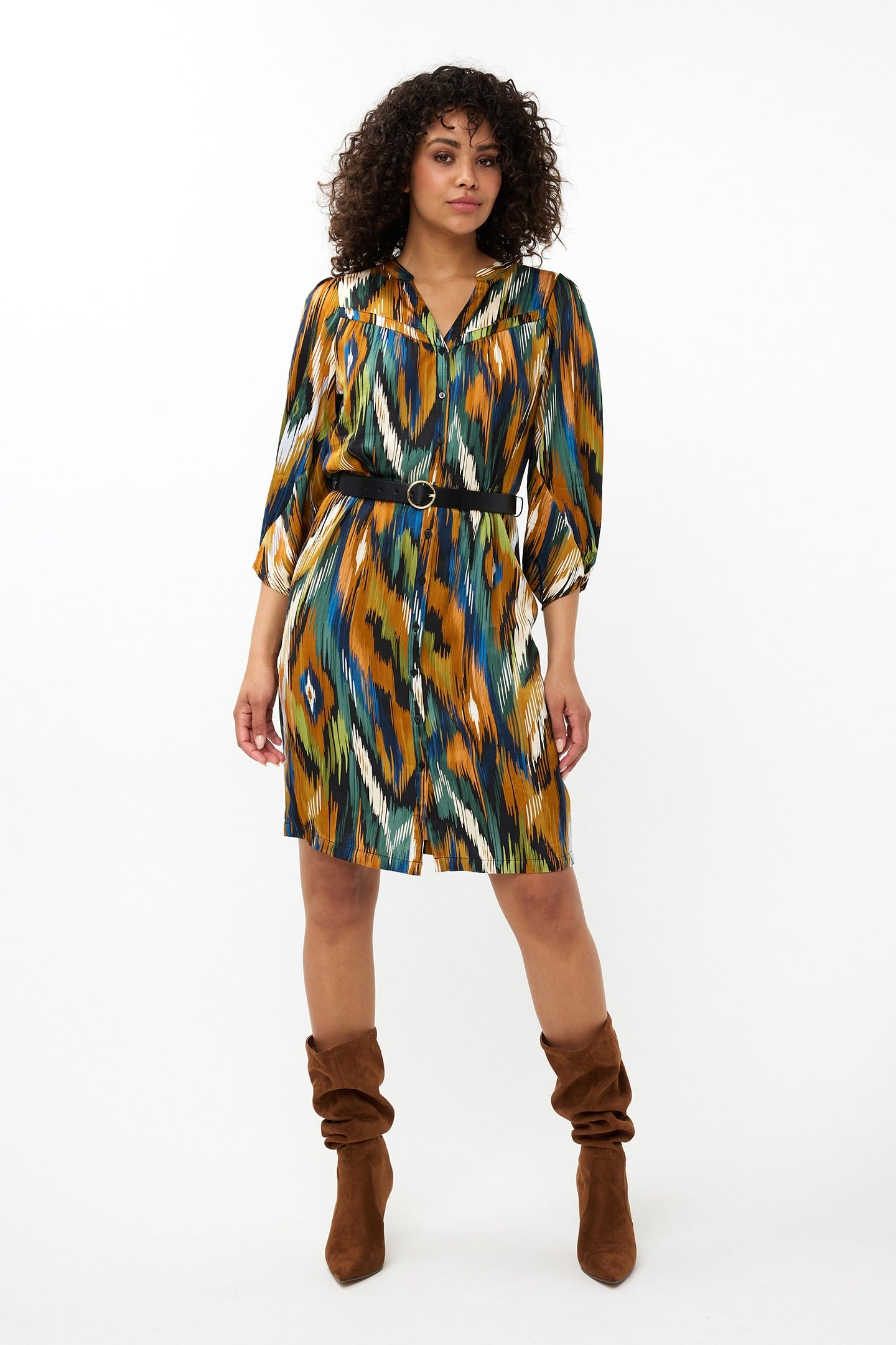 DRESS TWISTED SLVE UNIVERSE LIGHTNING PRINT 2