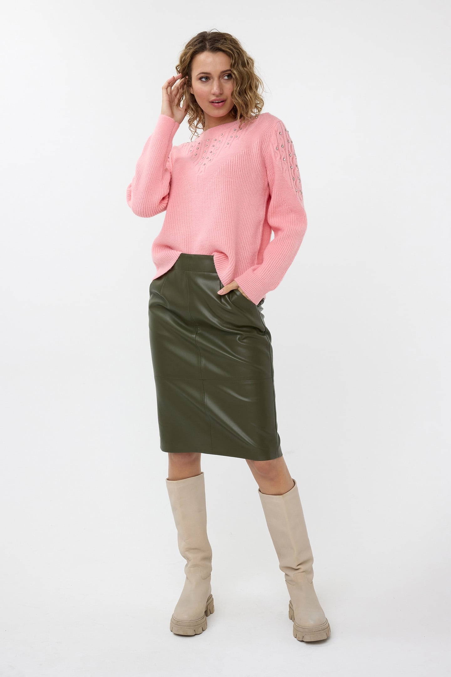 SWEATER V STONES BLUSH 2