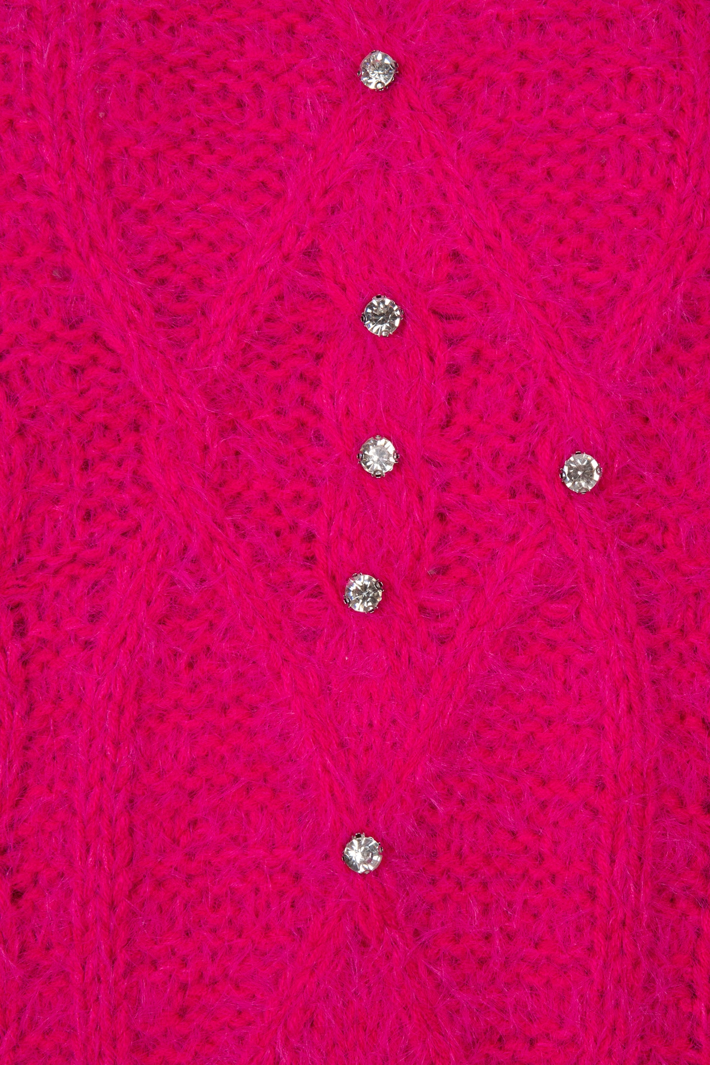 SWEATER CABLE STONES CERISE PINK 7