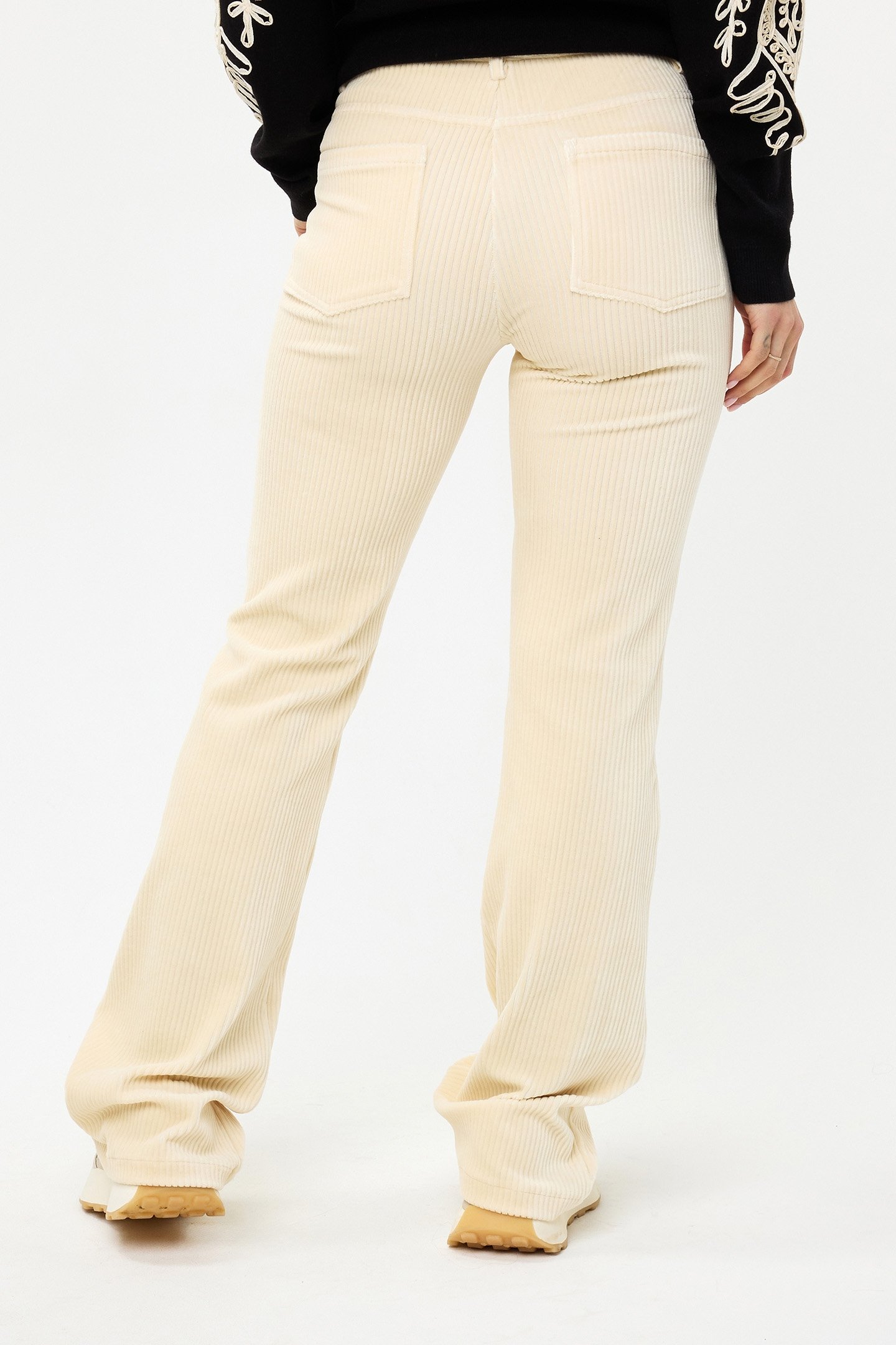 TROUSERS RIB FLAIR OFF WHITE 4