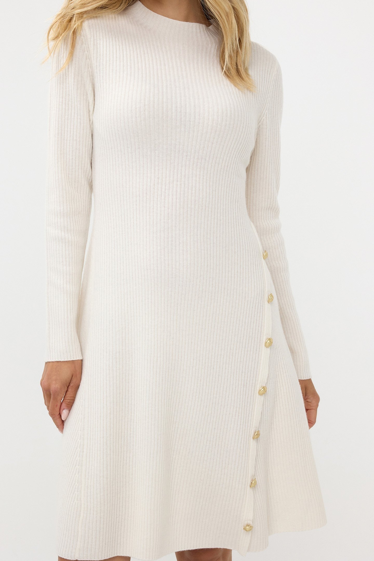 DRESS RIB BUTTONS OFF WHITE 3