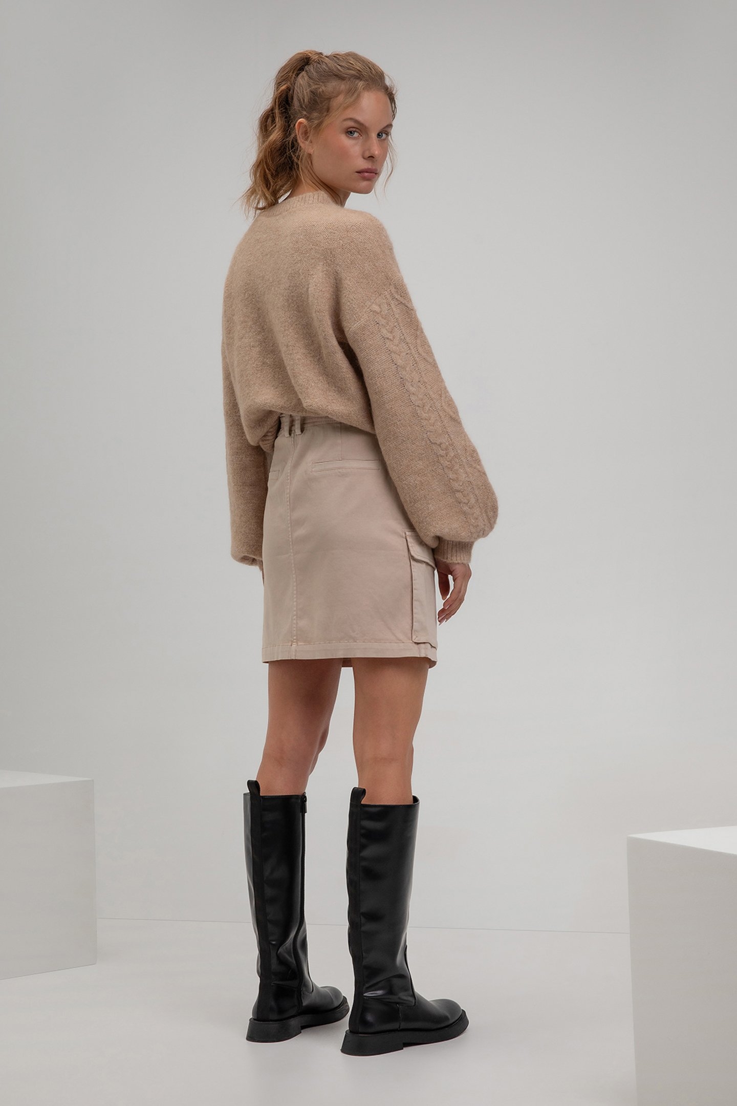 SAFIRA SKIRT BEIGE 2