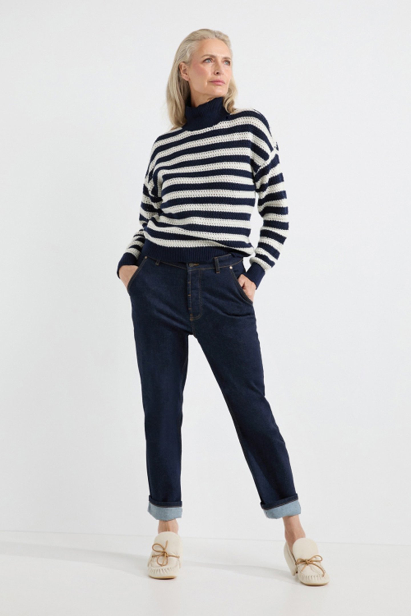 ALANA SWEATER OFF WHITE STRIPE 2