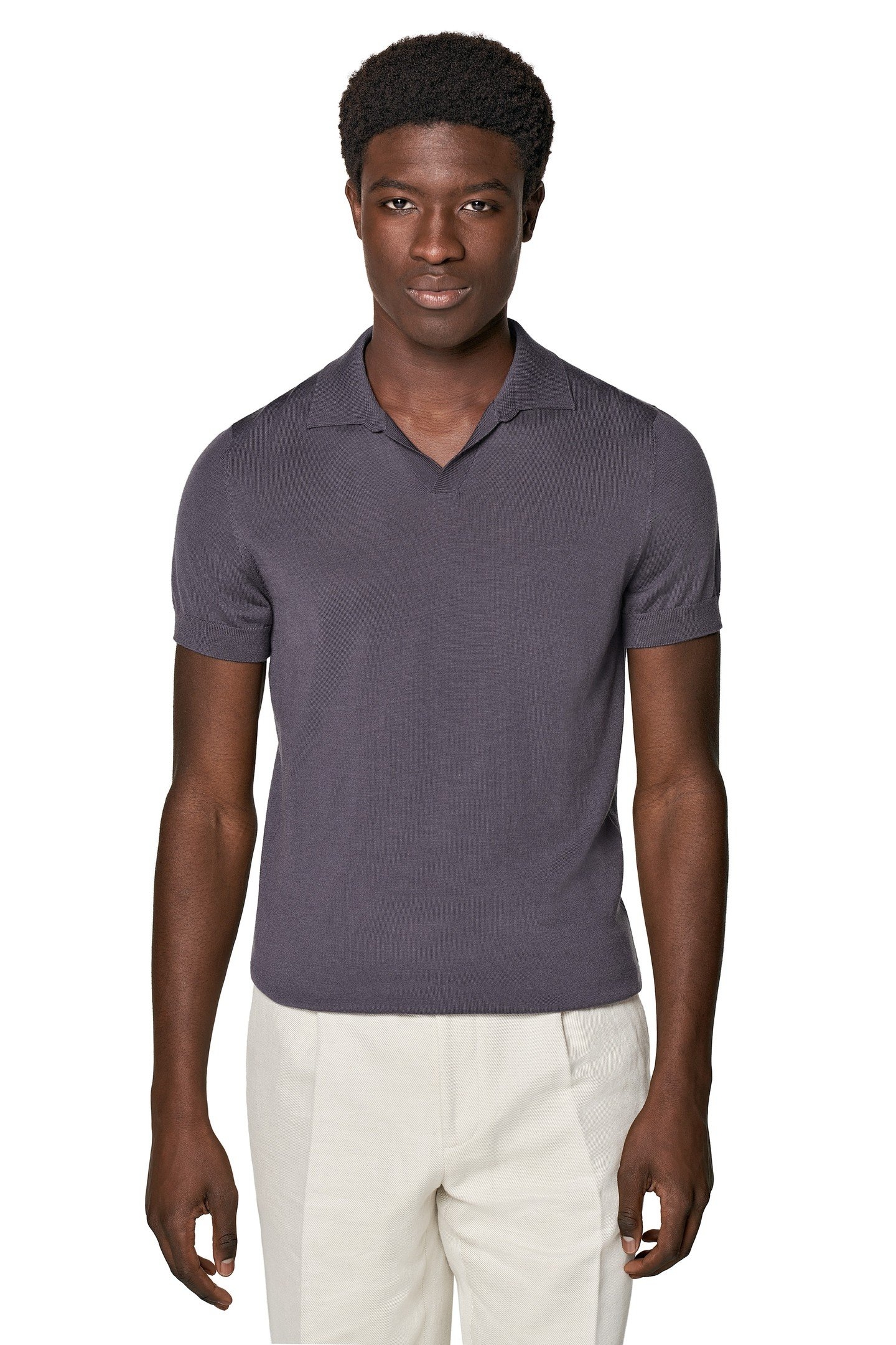 POLO BUTTONLESS EGGPLANT PURPLE 1