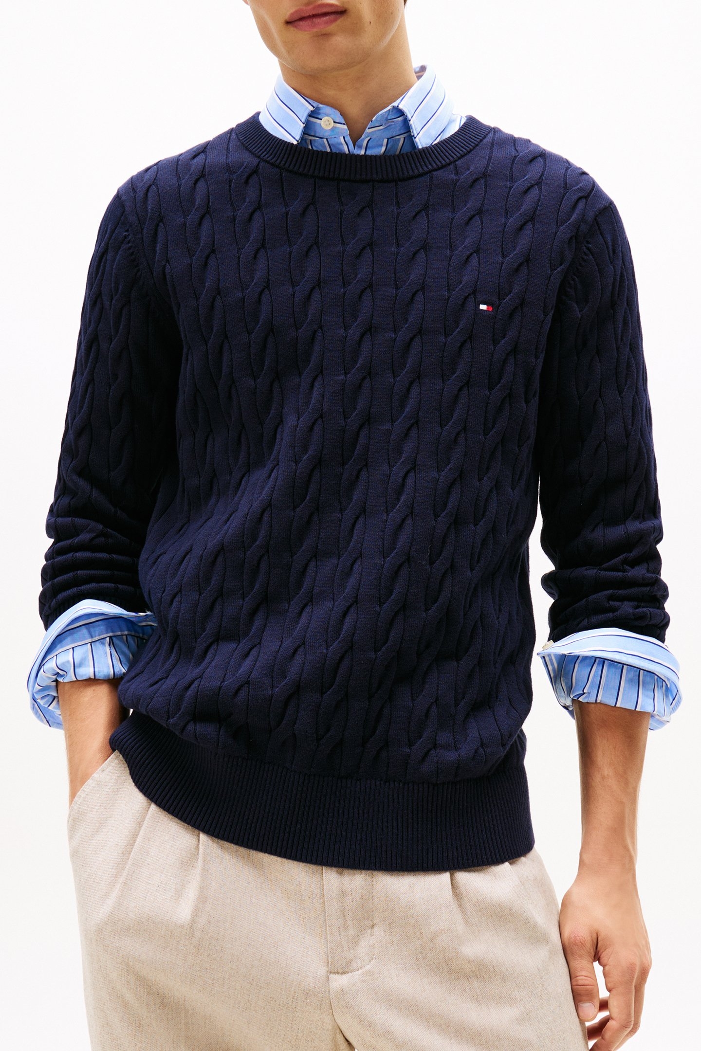 CLASSIC COTTON CABLE NAVY BLUE 1