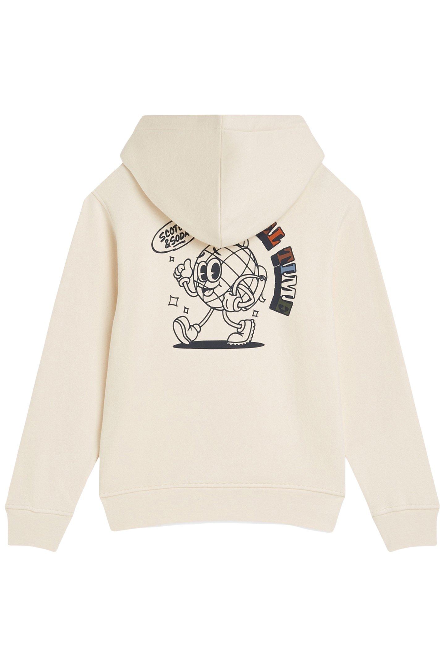 BOYS ZIP UP FLEECE HOODIE NATURAL 2