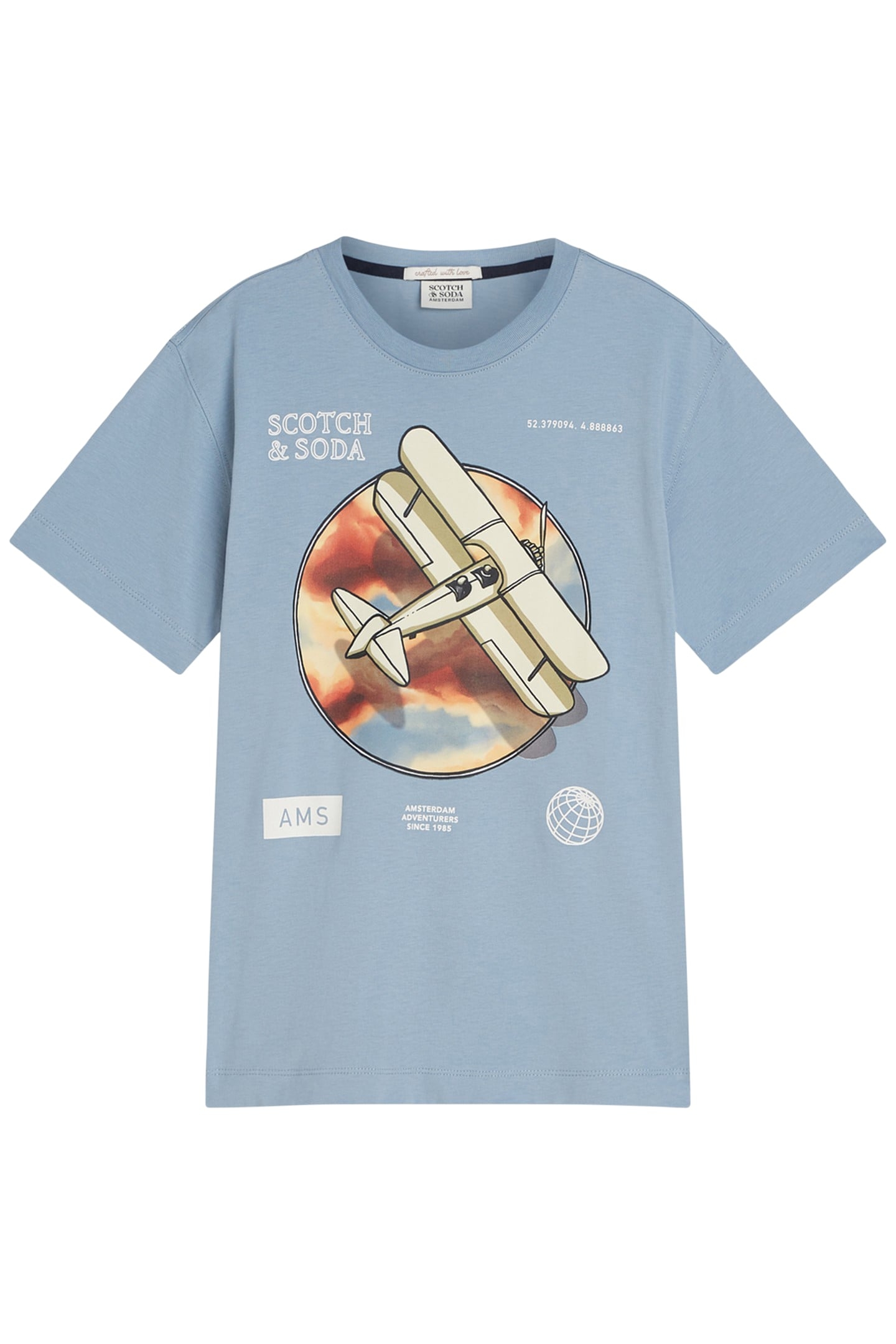 BOYS GRAPHIC TEE SKY/PEWTER 1