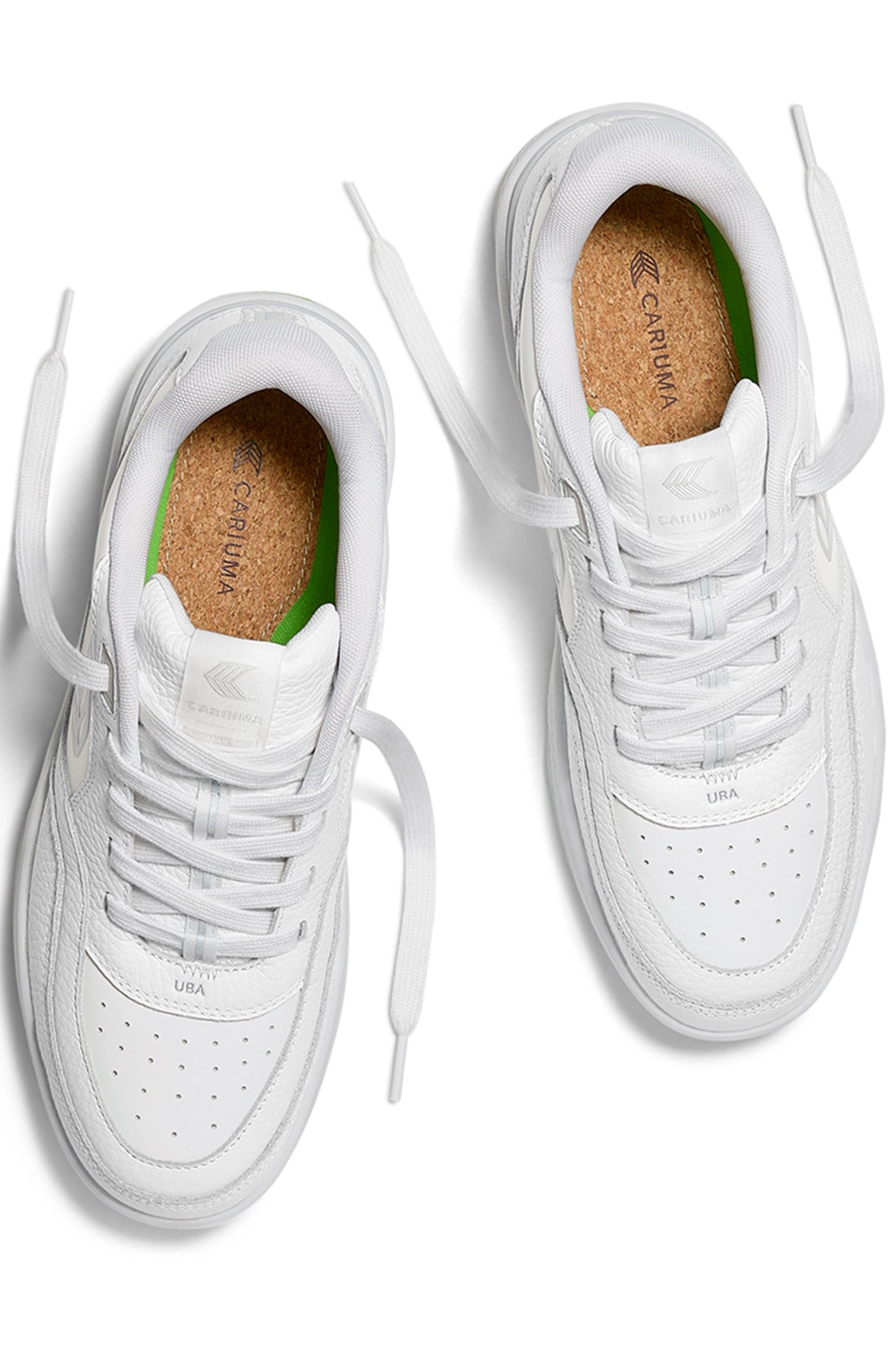 UBA PEBBLED LEATHER WHITE ICE LOGO 3