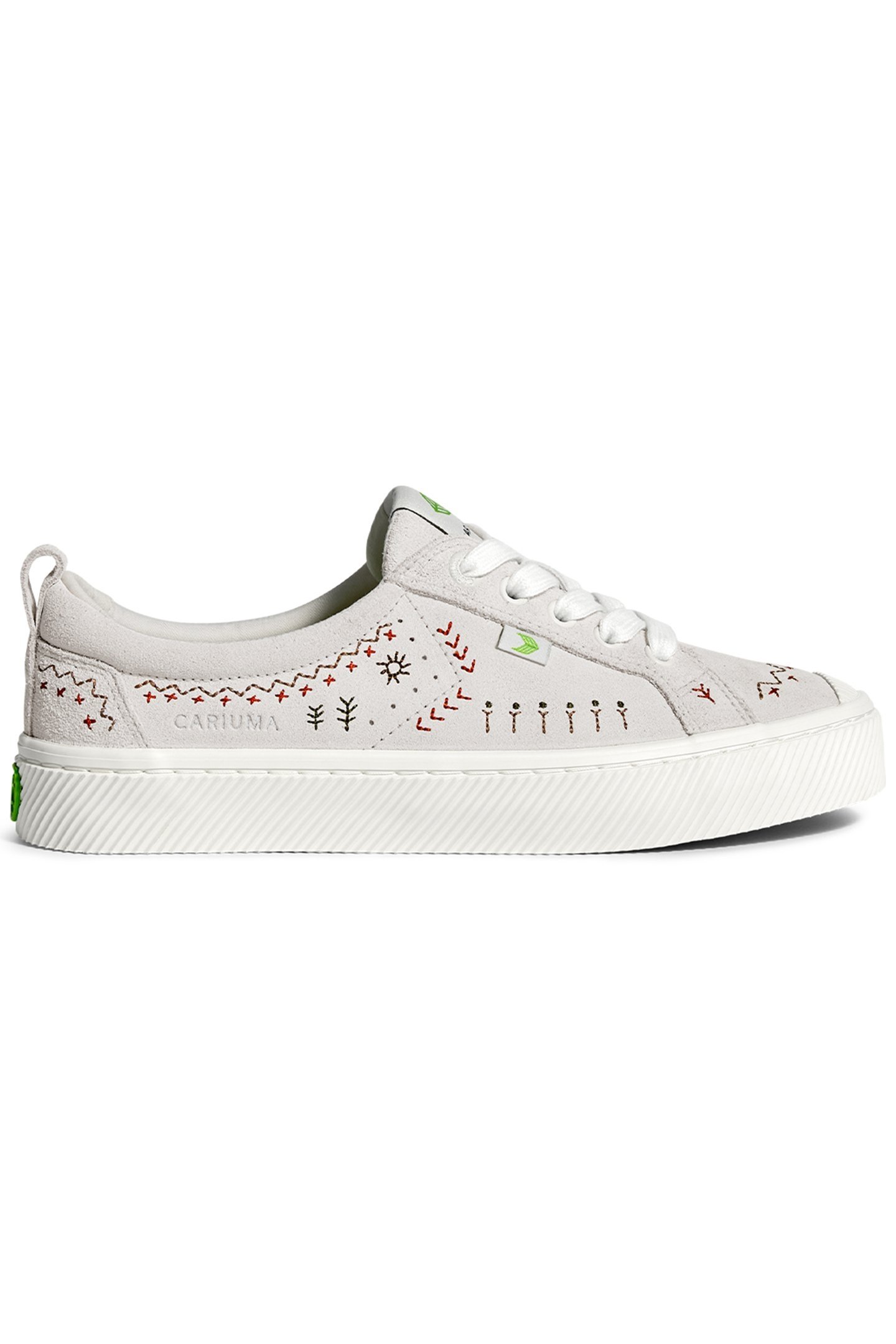 OCA SUEDE SMOKE WHITE EMBROIDERED 1