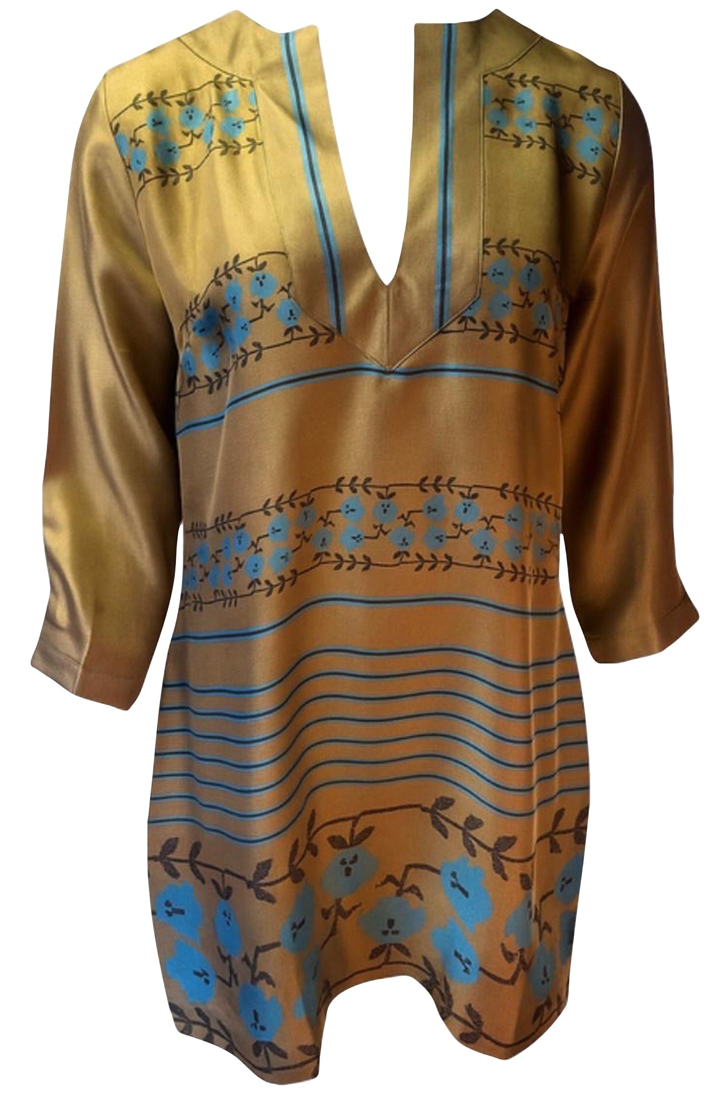 TUNIC PALMA 001 BROWN/BLUE 1
