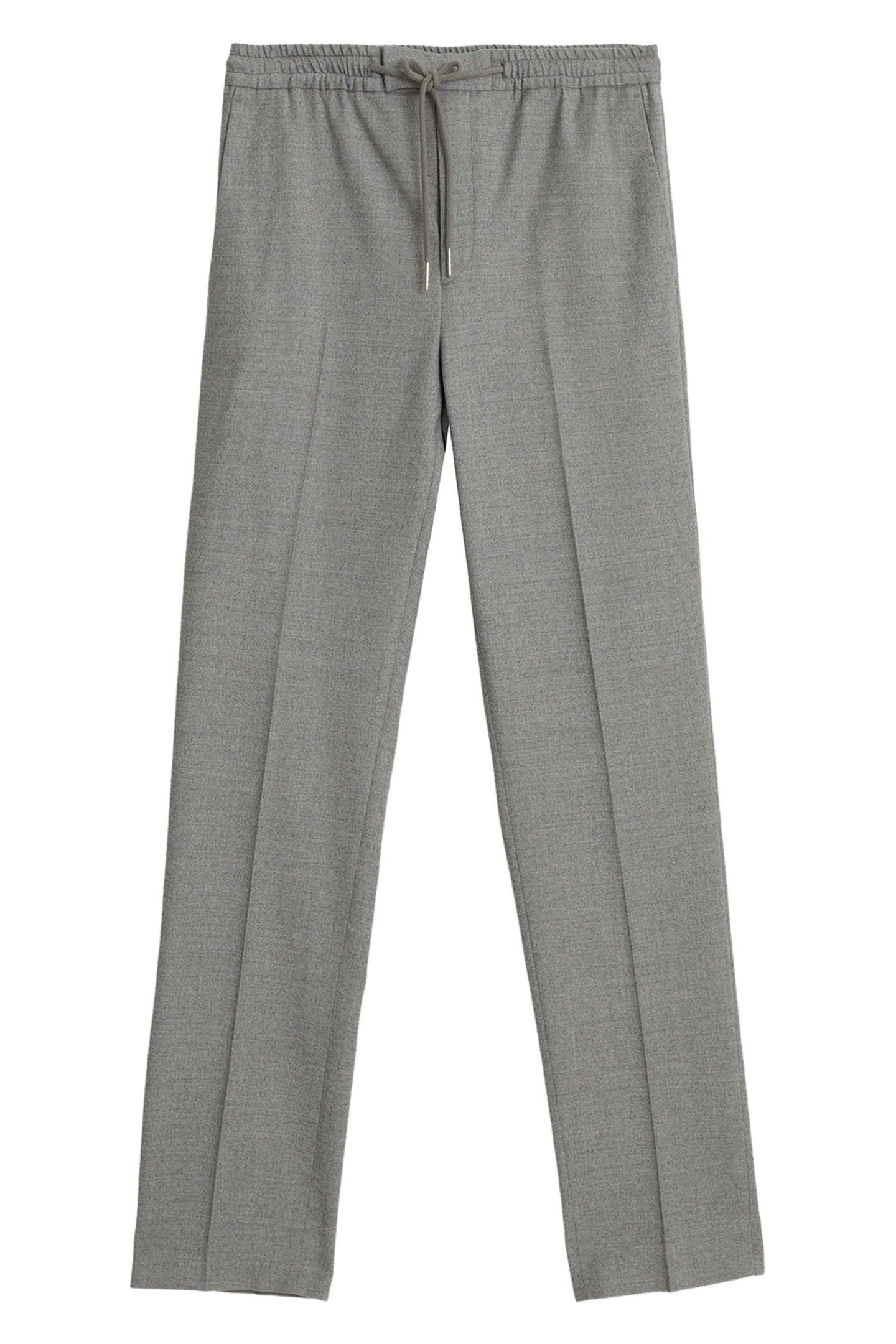 WOOL ELASTICATED WAIST MIXER TROUSER SOFT GREY 5