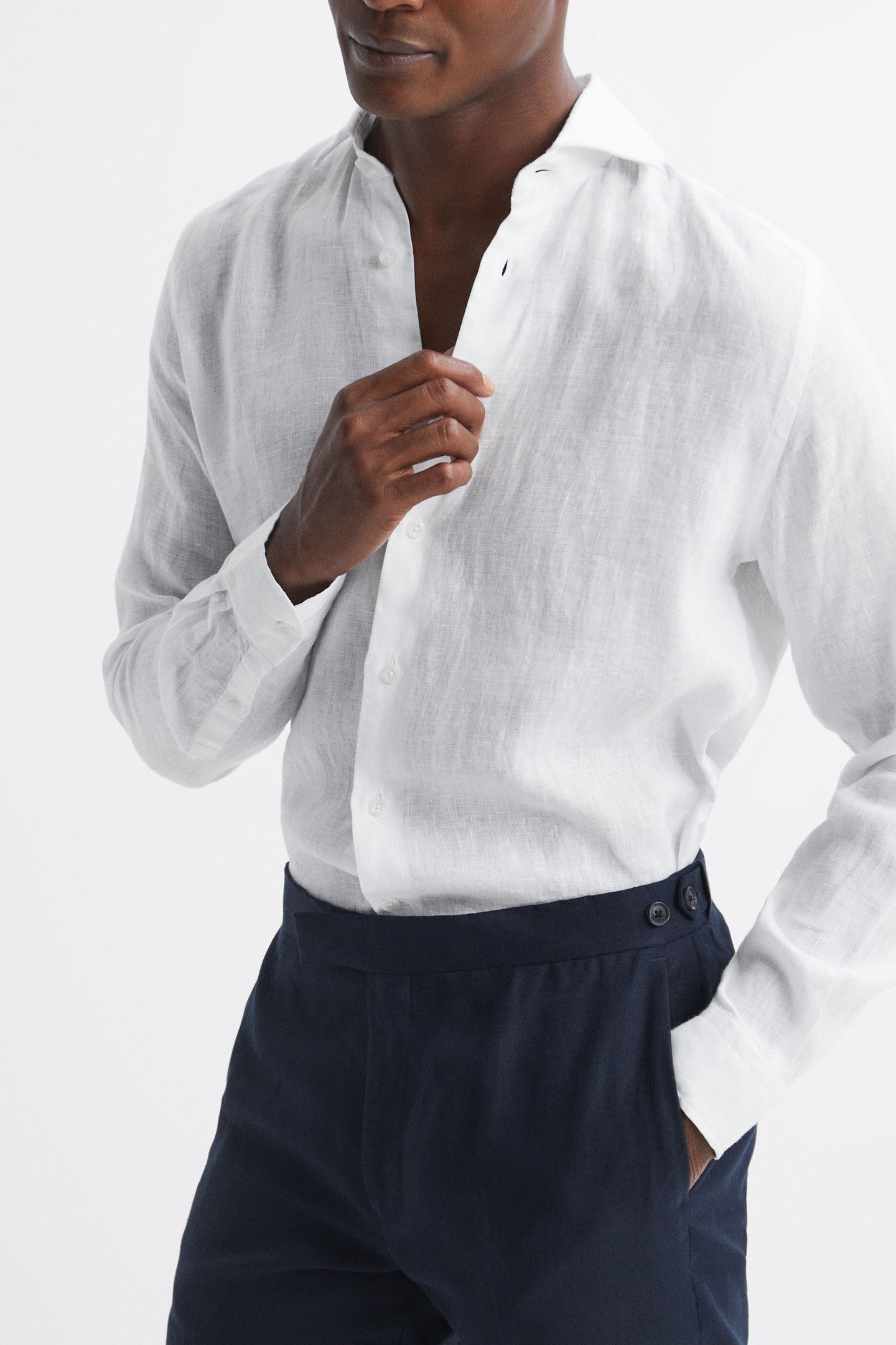 LONGSLEEVE LINEN SHIRT WHITE 4