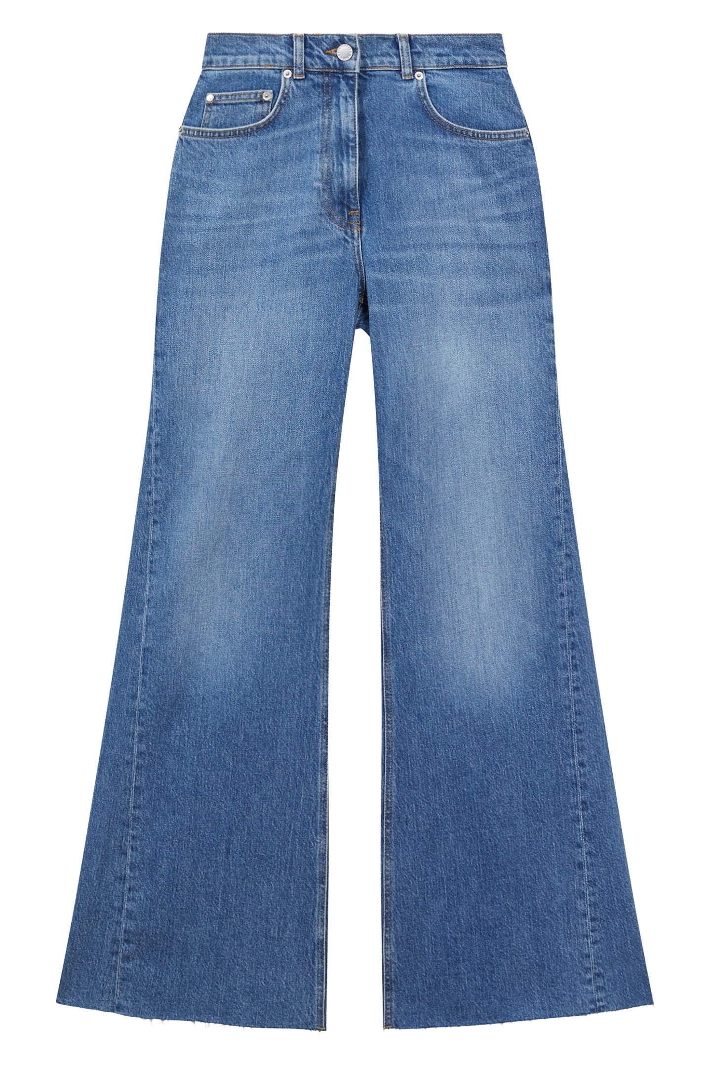 SIDE DETAIL FLARE JEAN MID BLUE 4