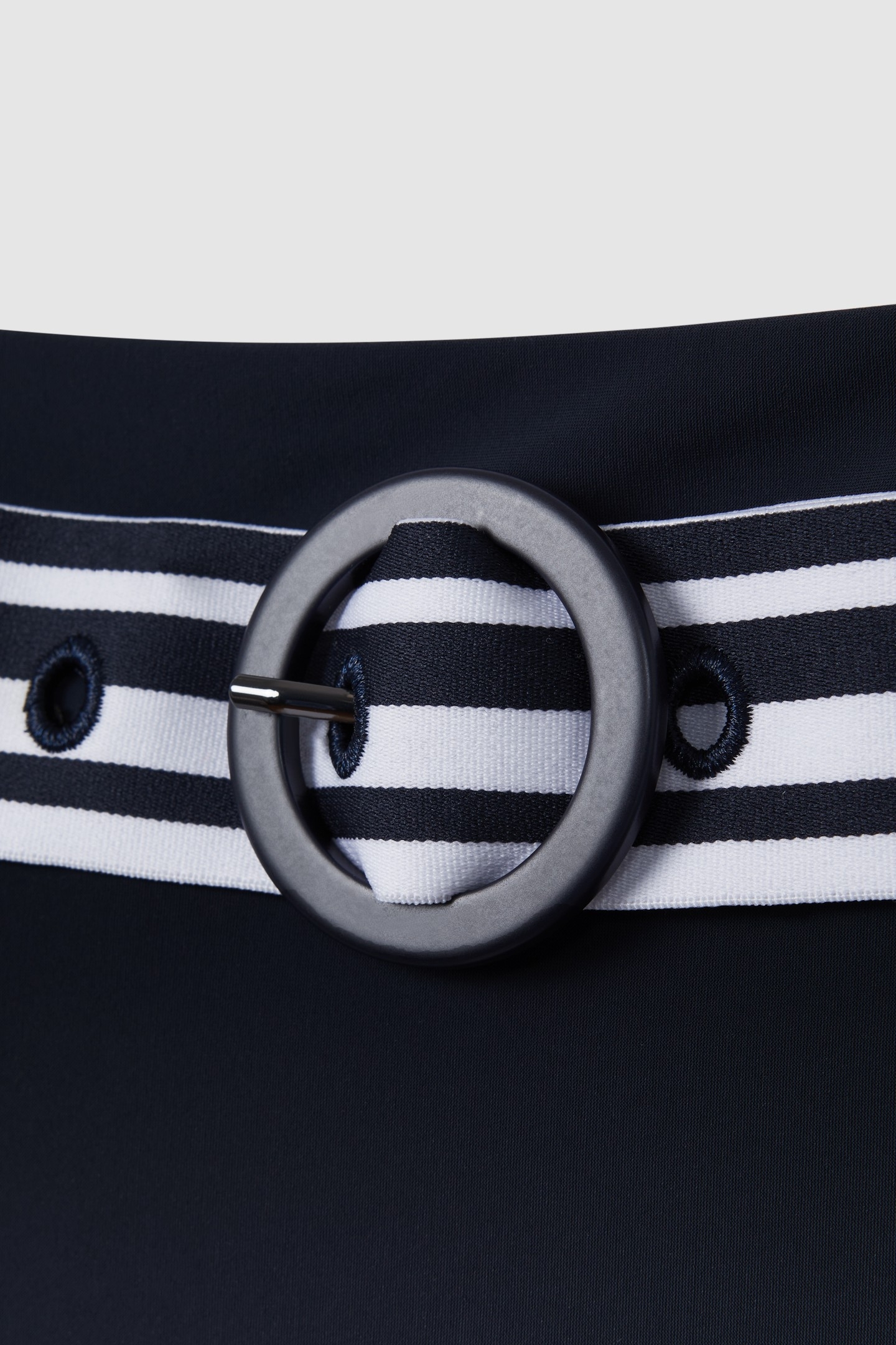 STRIPE BELT HIGHWAIST BIKINI BOTTOM NAVY/WHITE 6