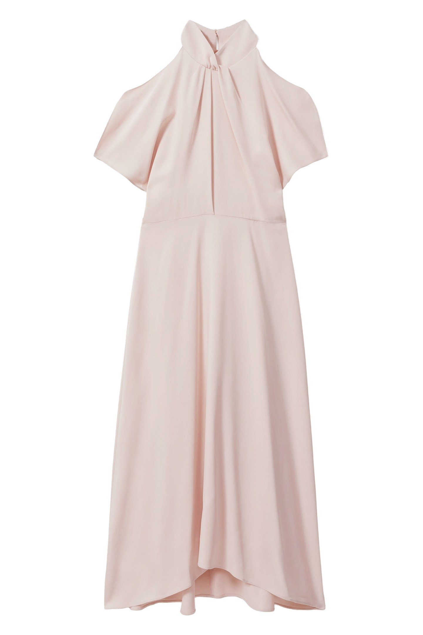 SHORT SLEEVE OCCASION MIDI DRESS NUDE 4