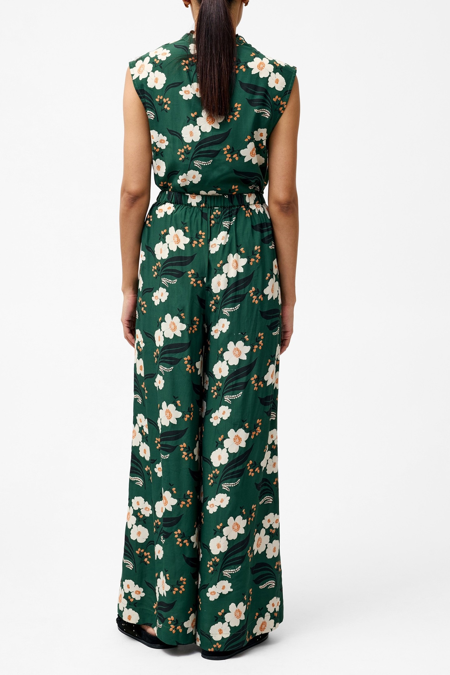 RHIAN PRINTED TROUSER JADE GREEN MULTI 4