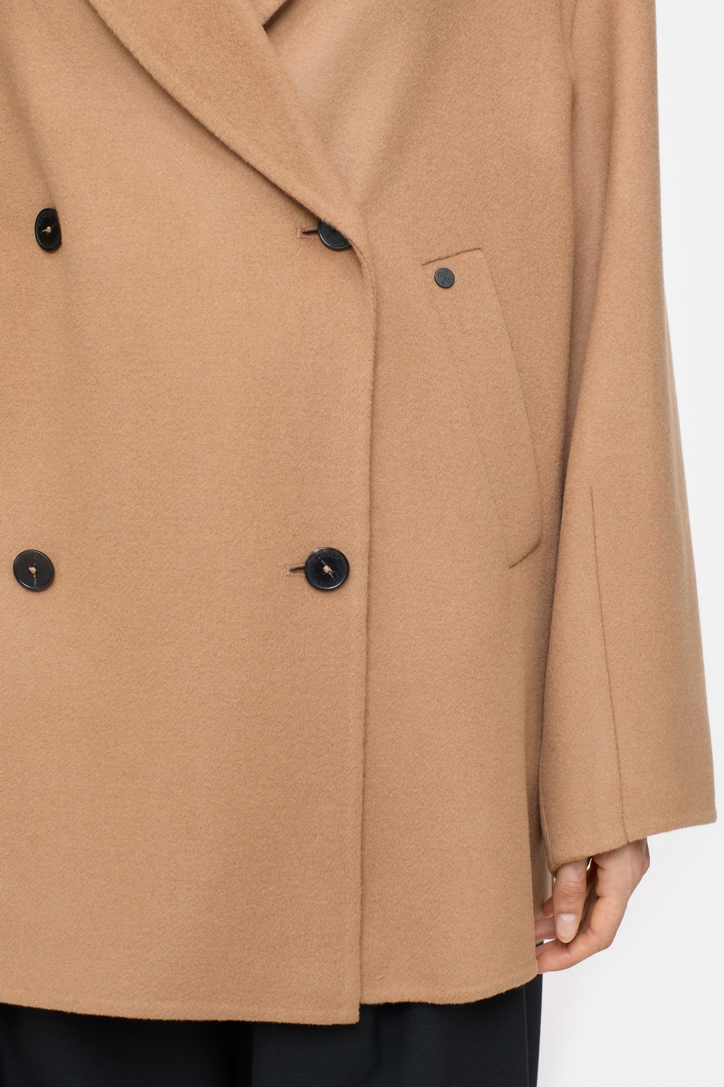 DOUBLE BREASTED COAT JACKET BISCOTTI BROWN 6