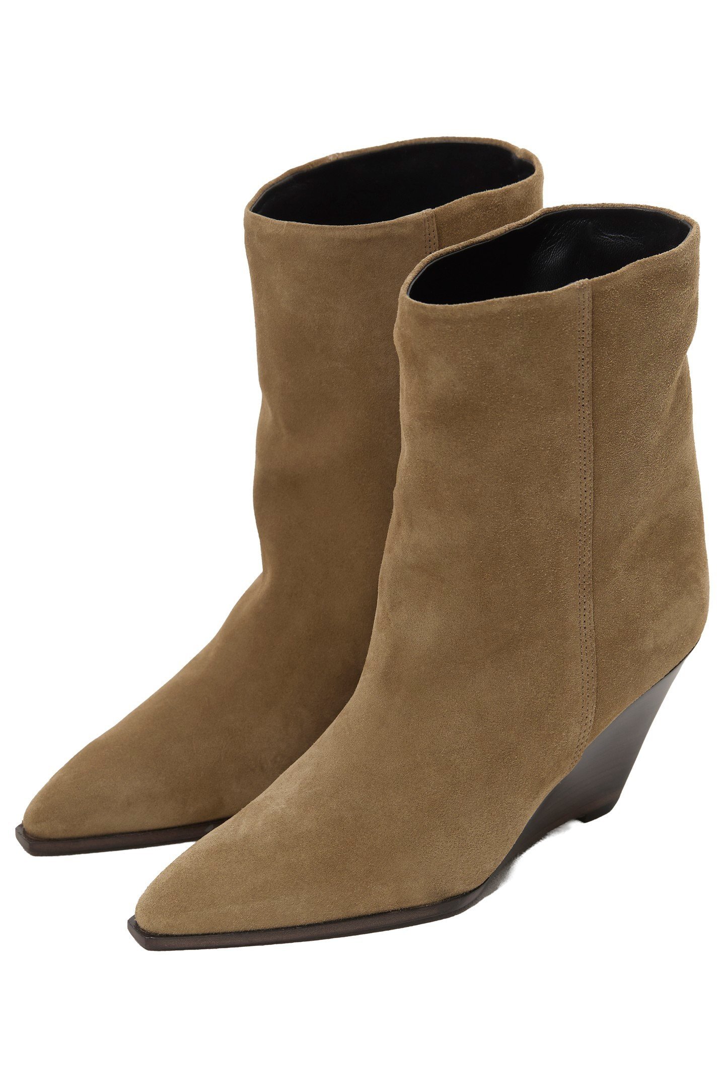 WEDGE BOOT SHOES TAUPE BEIGE 1