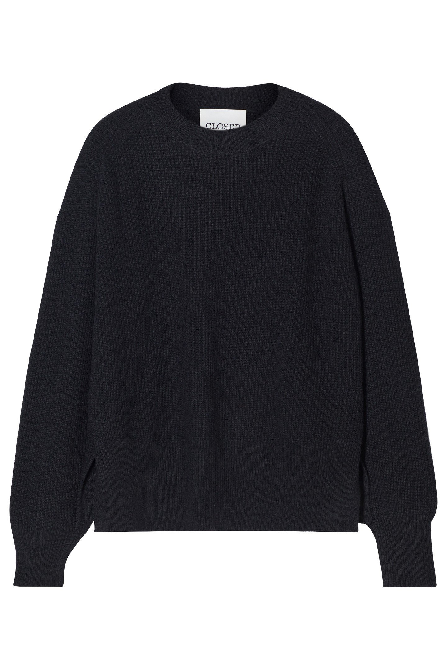CROPPED CREW NECK KNITS BLACK 3